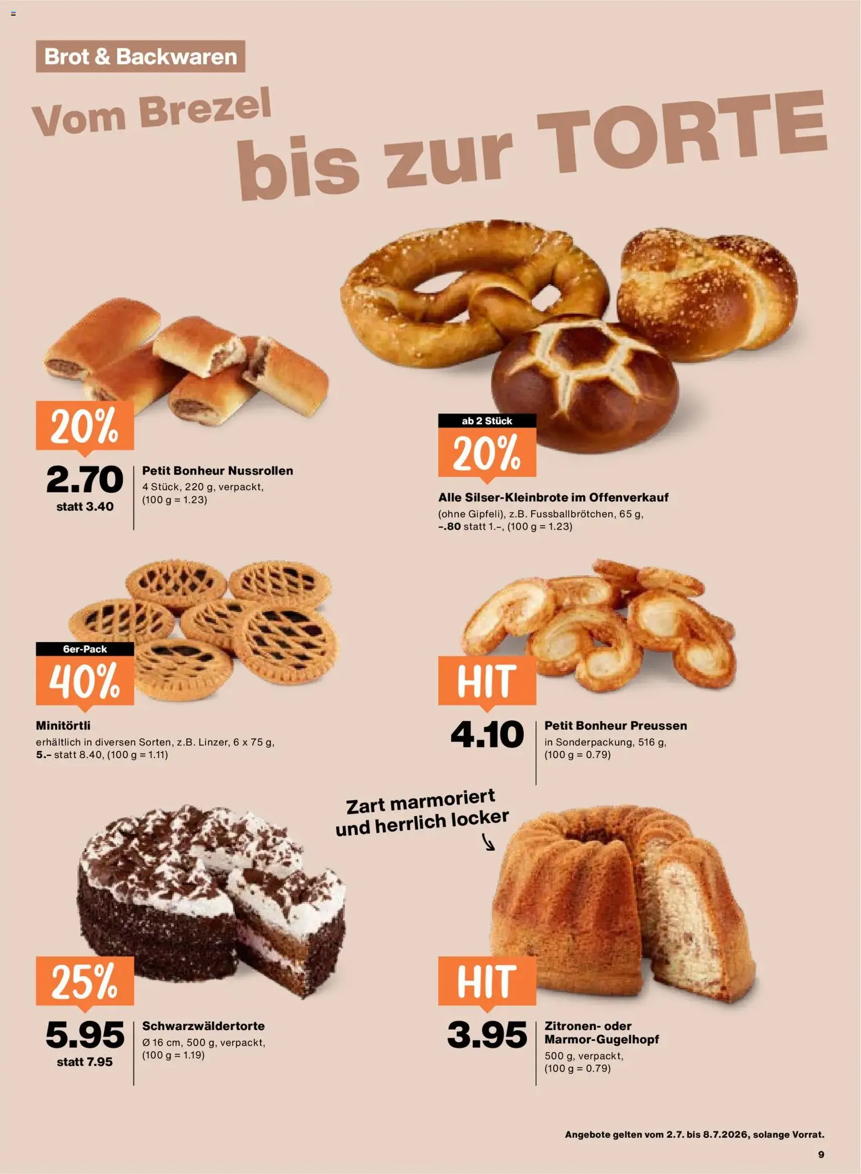 Migros aktionen - Gültiger Prospekt ab 02.07.2026, Seite 9 von insgesamt 24