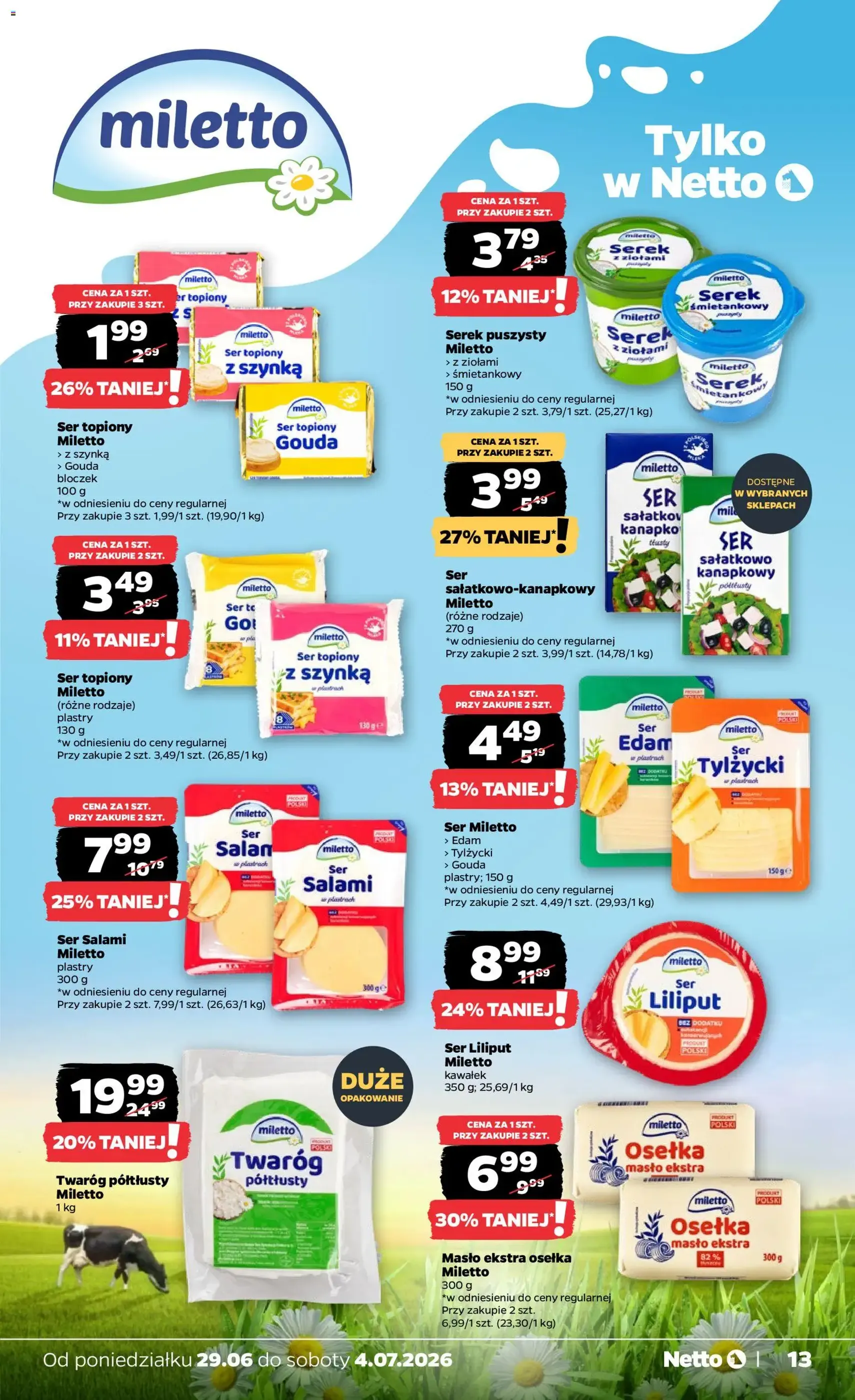 Netto gazetka od poniedziałku spożywcza - ważny gazetka od 29.06.2026 strona 13 z 37