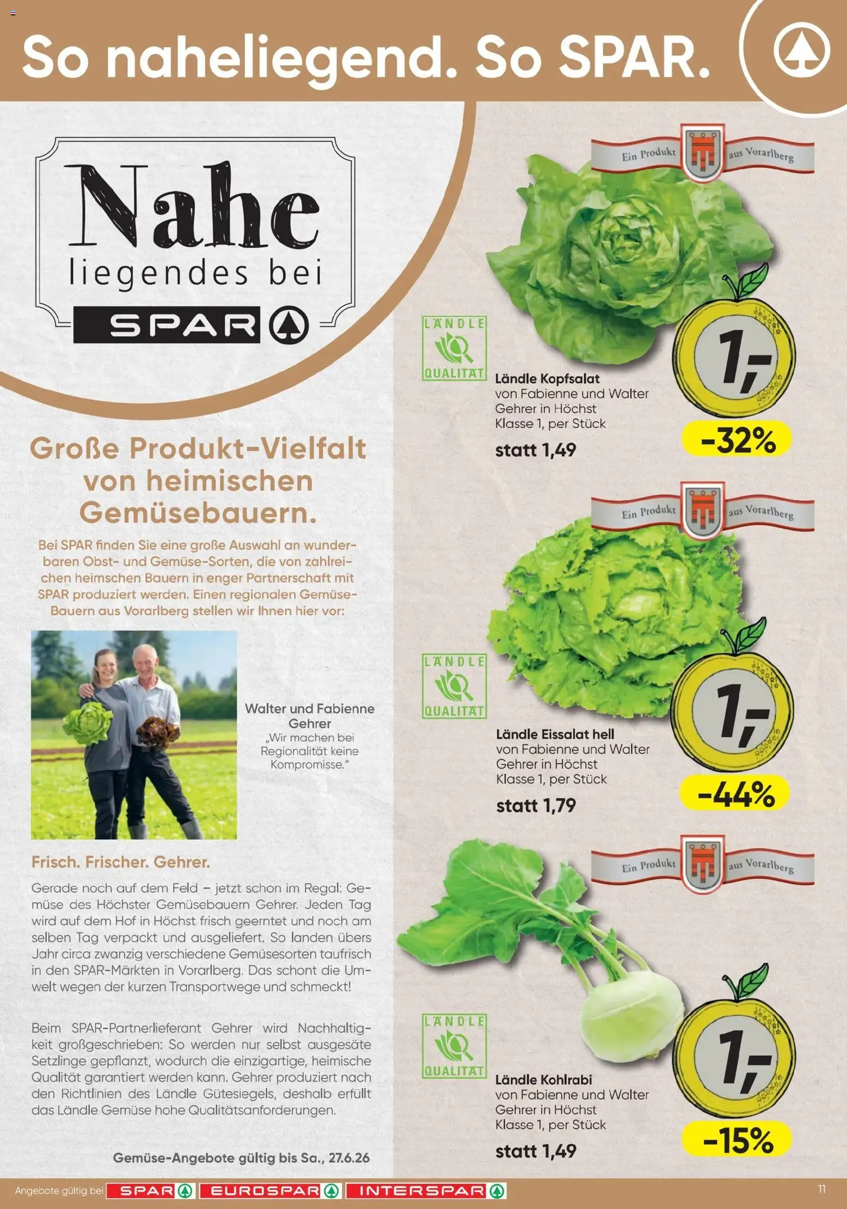 Spar - Flugblatt - Gültiger Prospekt ab 25.06.2026, Seite 11 von insgesamt 12