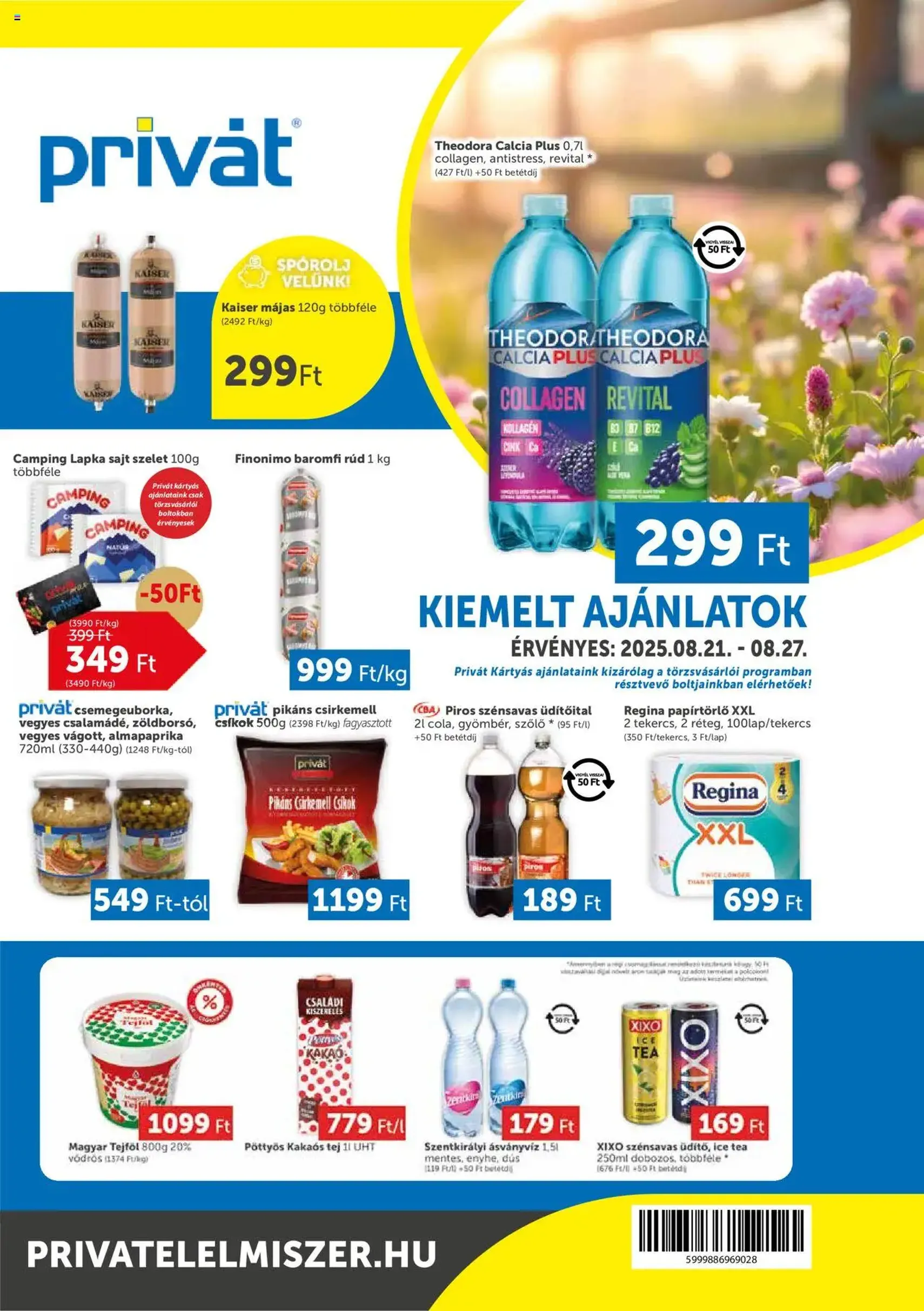 PRIVÁT Akciós újság - 2025.08.21. érvényes szórólap 1 oldal 4 oldalból