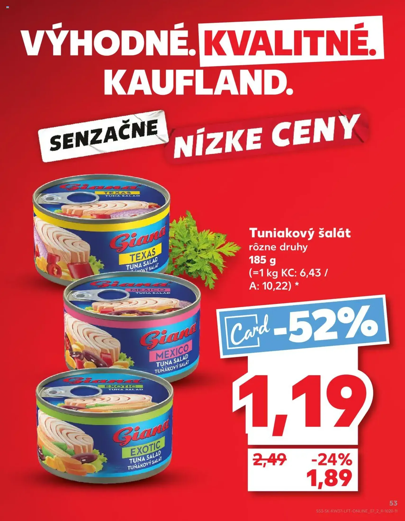 Kaufland Bratislava-Avion - platný leták od 11.09.2025 strana 53 z 78