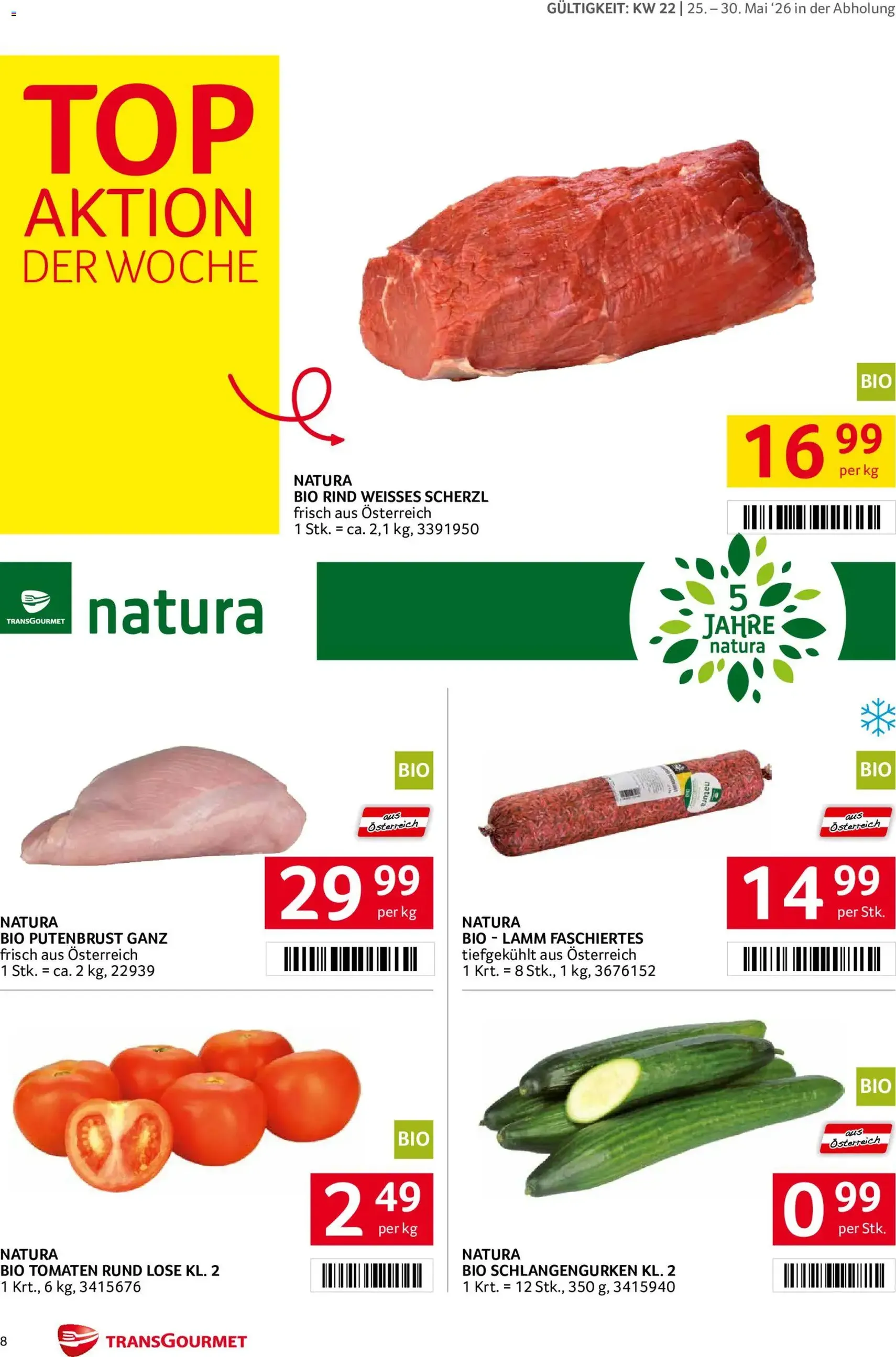 Transgourmet Flugblatt - Gültiger Prospekt ab 25.05.2026, Seite 8 von insgesamt 35