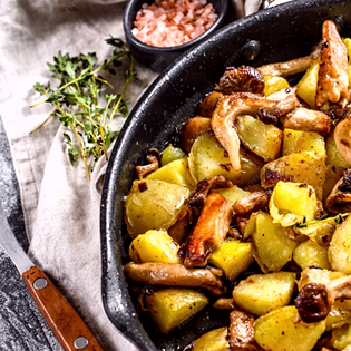 Recipe preview Boiled Potatoes with Fried Mushrooms