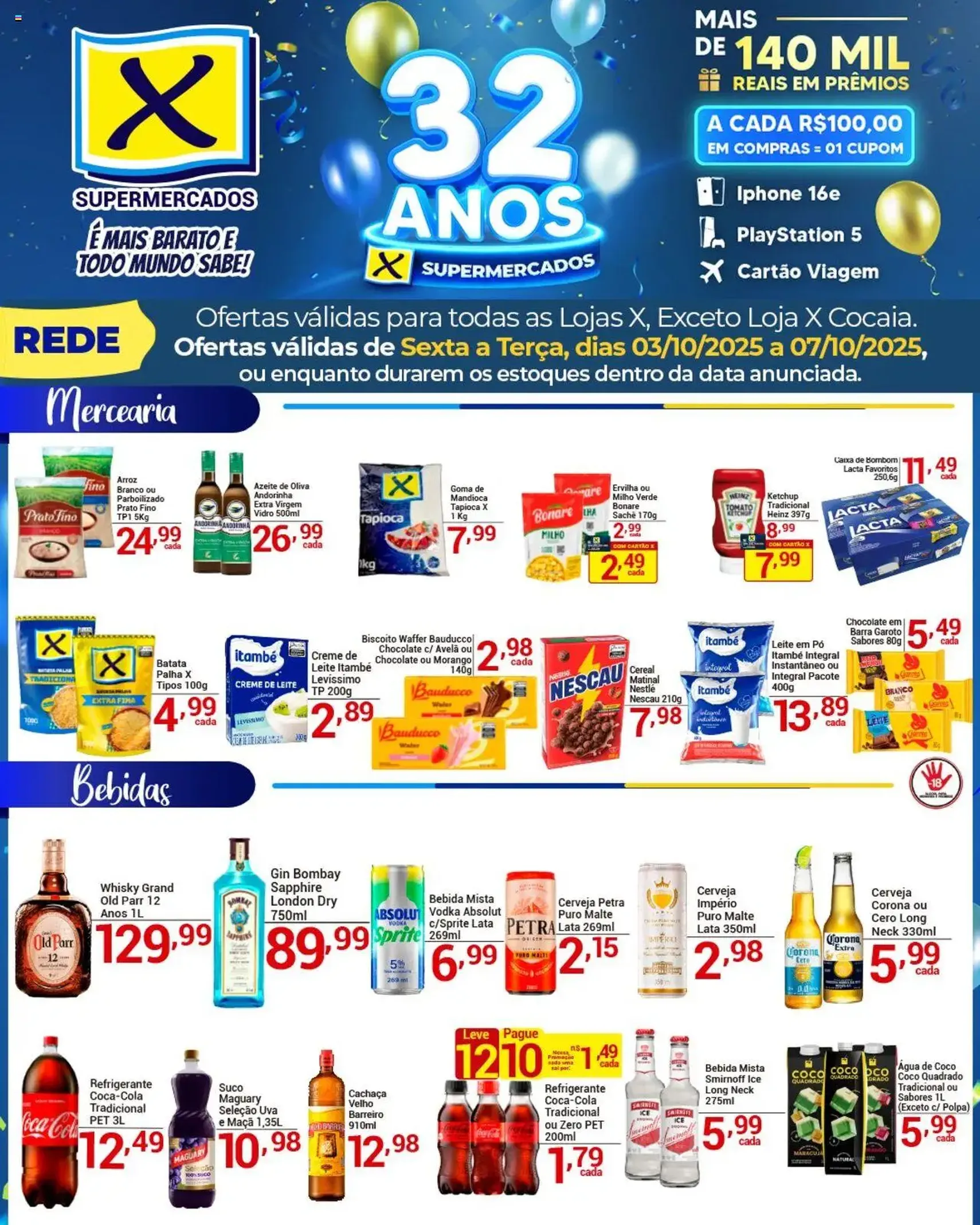 X Supermercados - Ofertas da semana - folheto válido a partir de 03/10/2025 página 1 de 6