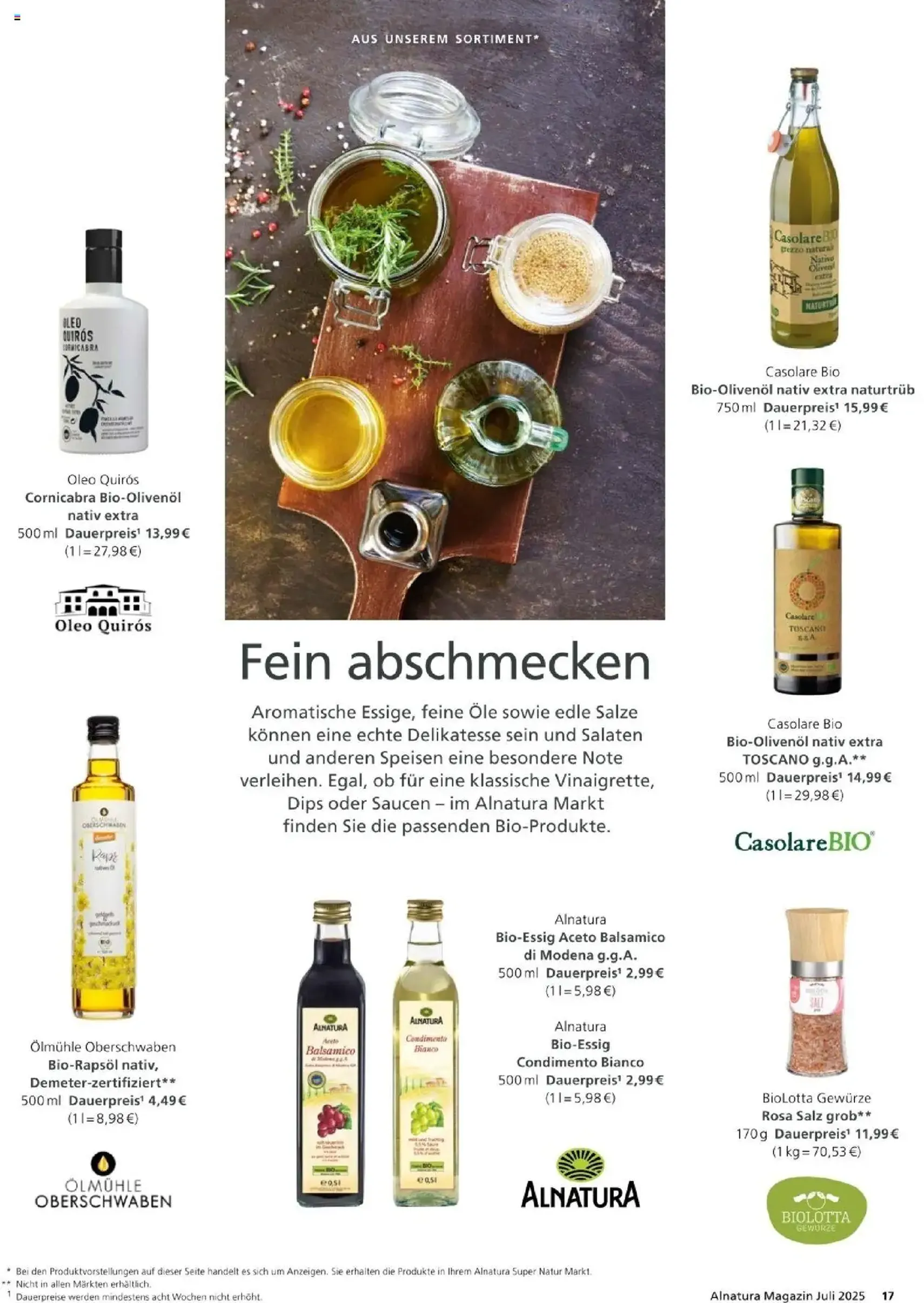 Alnatura Prospekt - Gültiger Prospekt ab 01.07.2025, Seite 17 von insgesamt 60