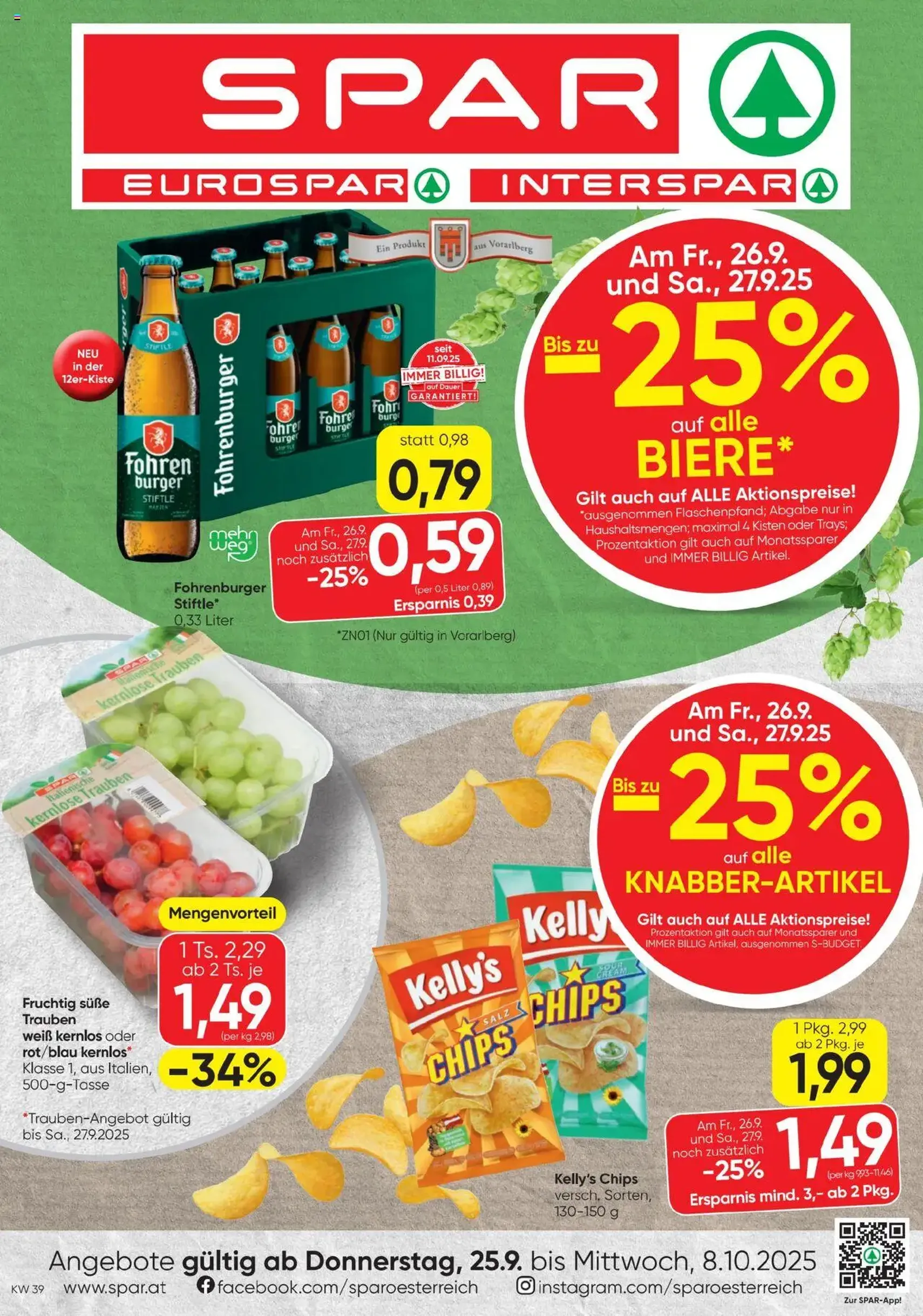 Spar Flugblatt - Gültiger Prospekt ab 25.09.2025, Seite 1 von insgesamt 24