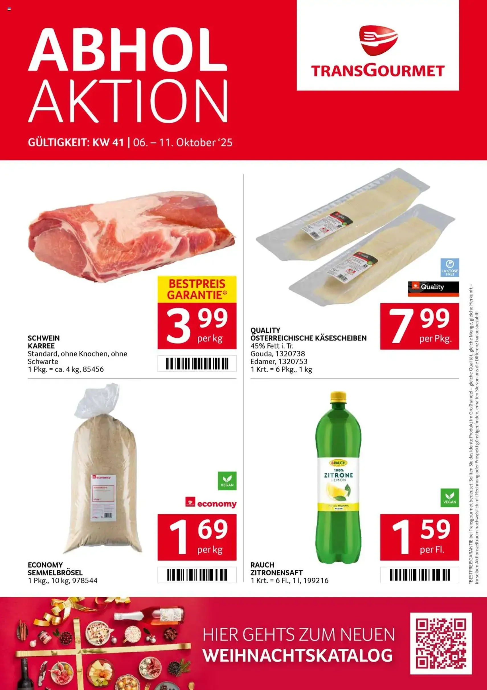 Transgourmet Flugblatt - Gültiger Prospekt ab 05.10.2025, Seite 1 von insgesamt 26