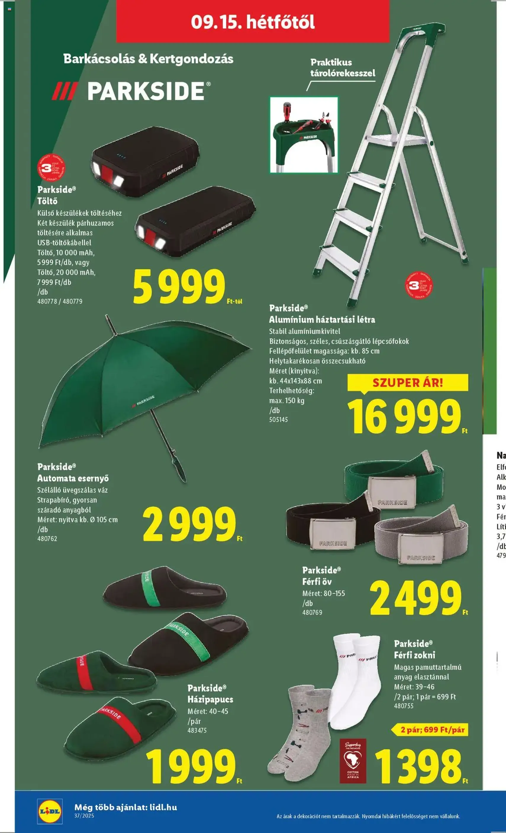 Lidl Akciós újság - 2025.09.11. érvényes szórólap 48 oldal 66 oldalból Lidl Akciós újság - 2025.09.11. érvényes szórólap 48 oldal 66 oldalból