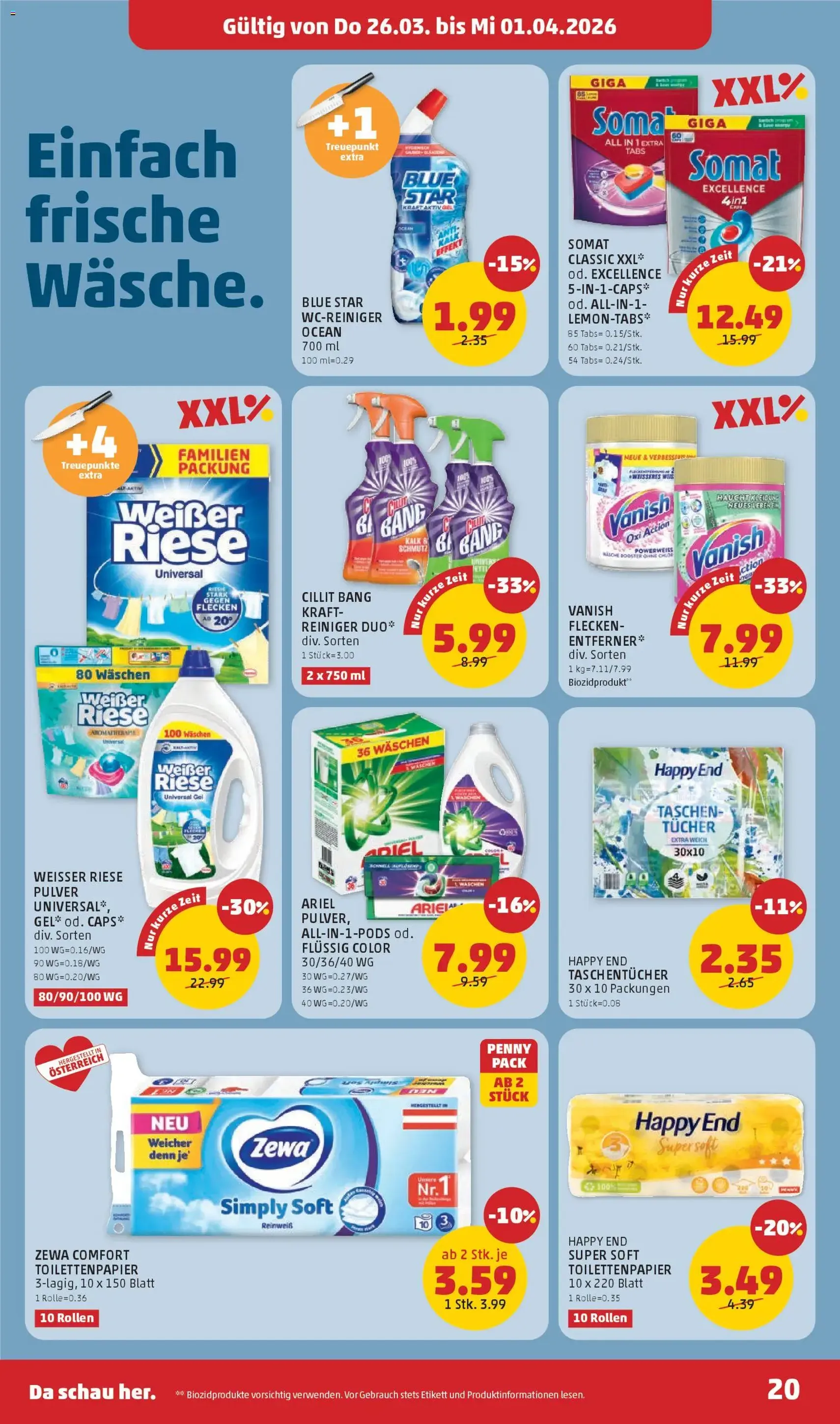 Penny Markt - Flugblatt - Gültiger Prospekt ab 26.03.2026, Seite 20 von insgesamt 32