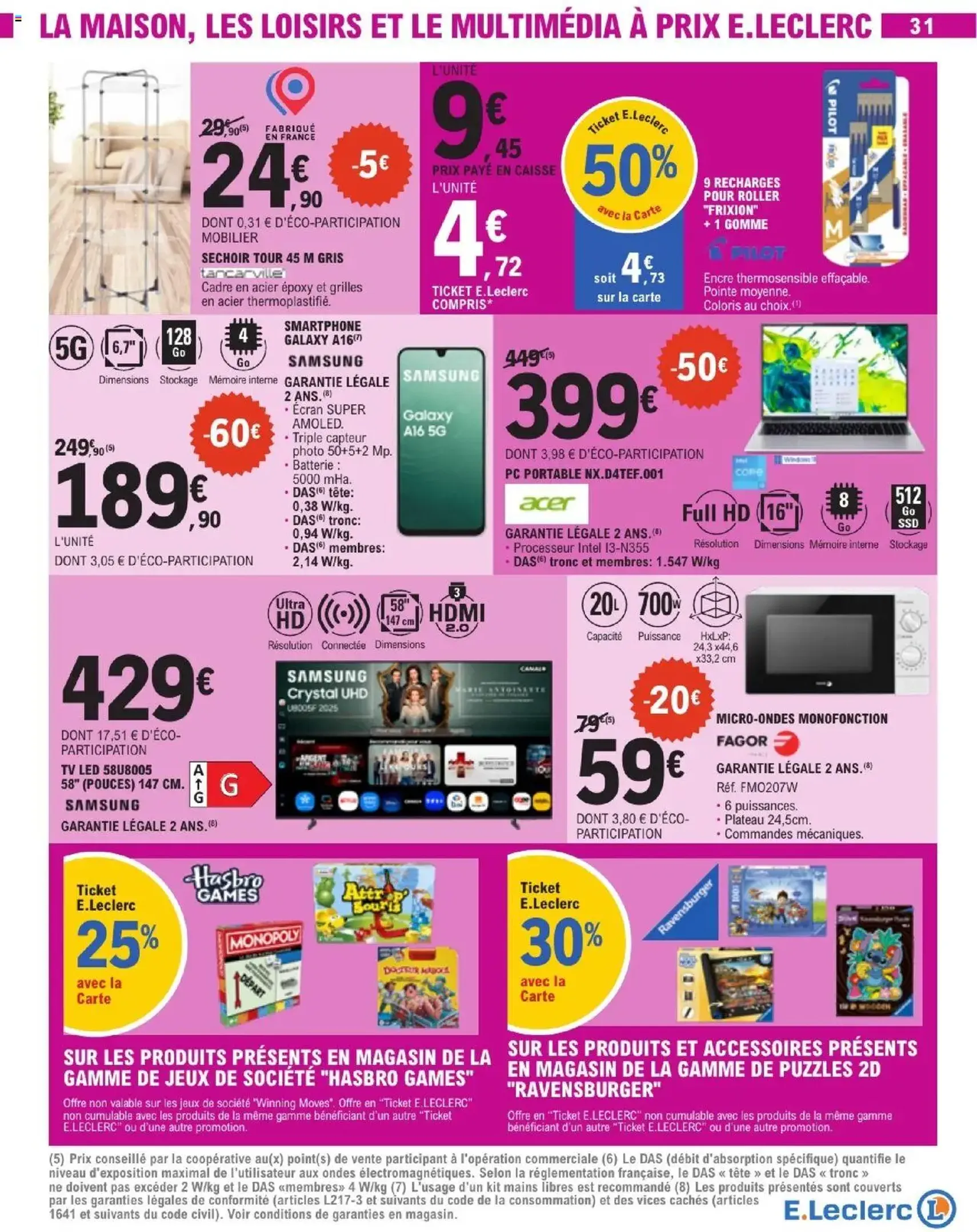 E.Leclerc catalogue semaine 42 - brochure valable à partir du 14/10/2025, page 31 sur 36