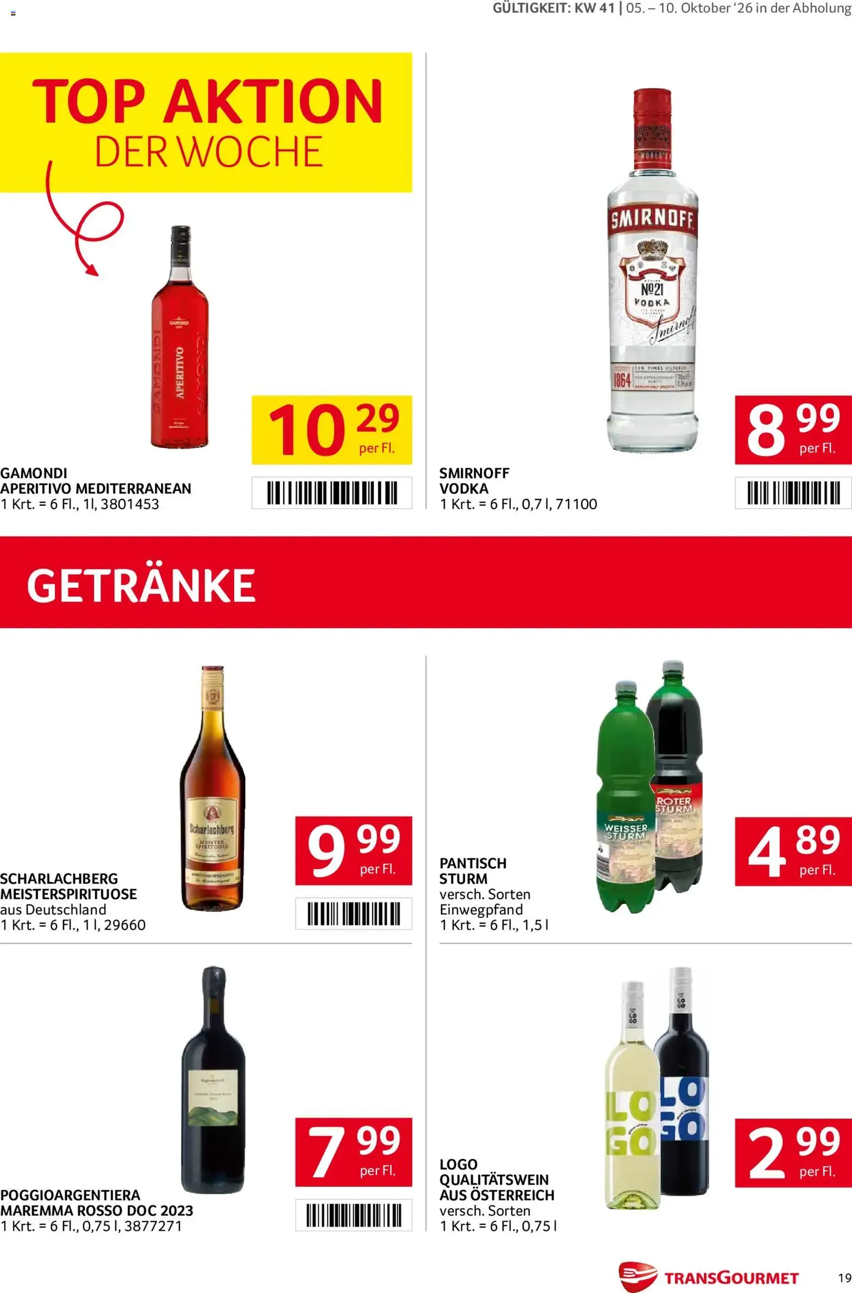 Transgourmet Flugblatt - Gültiger Prospekt ab 05.10.2026, Seite 19 von insgesamt 28