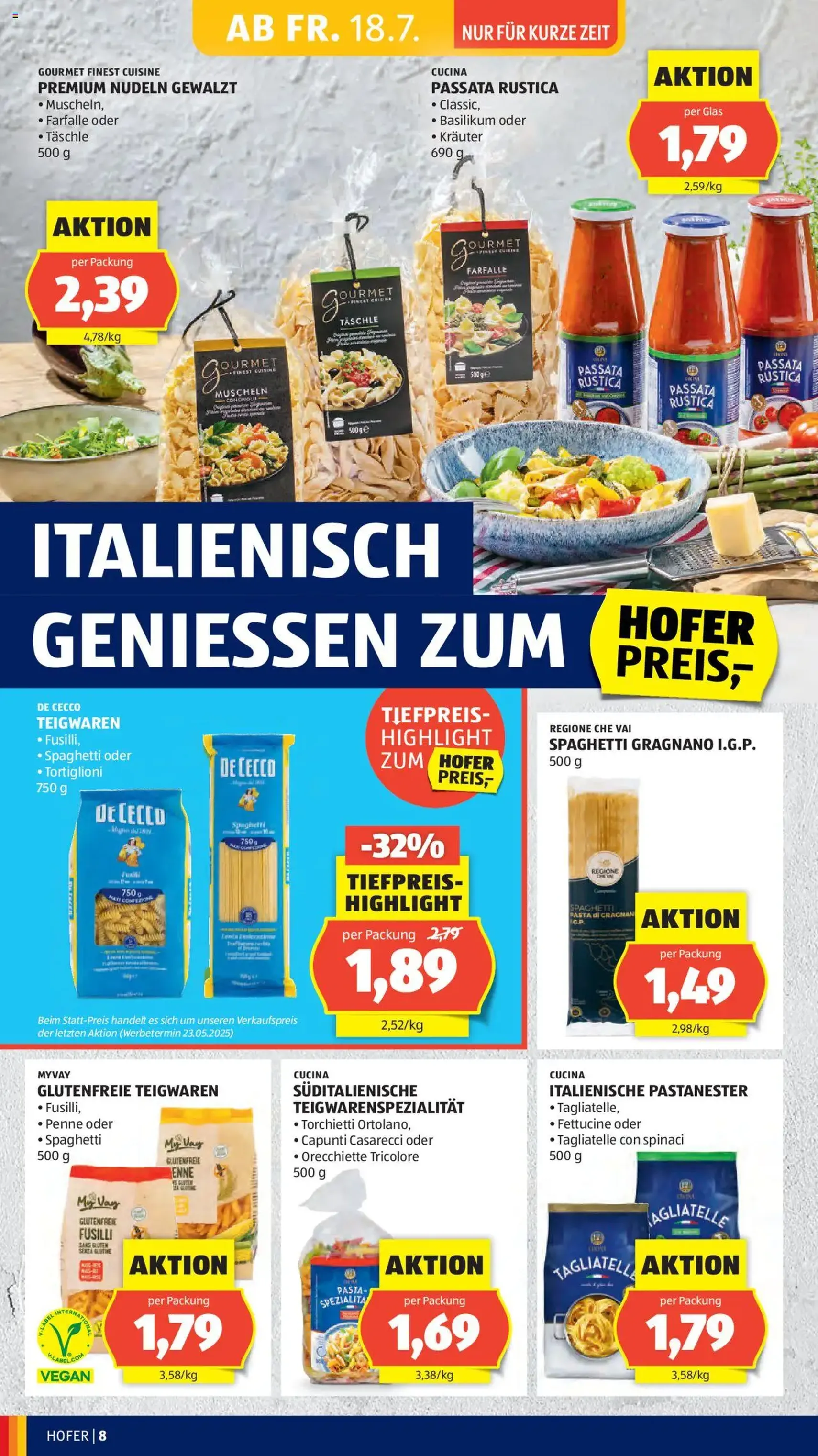Hofer Flugblatt - Gültiger Prospekt ab 18.07.2025, Seite 10 von insgesamt 41 Hofer Flugblatt - Gültiger Prospekt ab 18.07.2025, Seite 10 von insgesamt 41