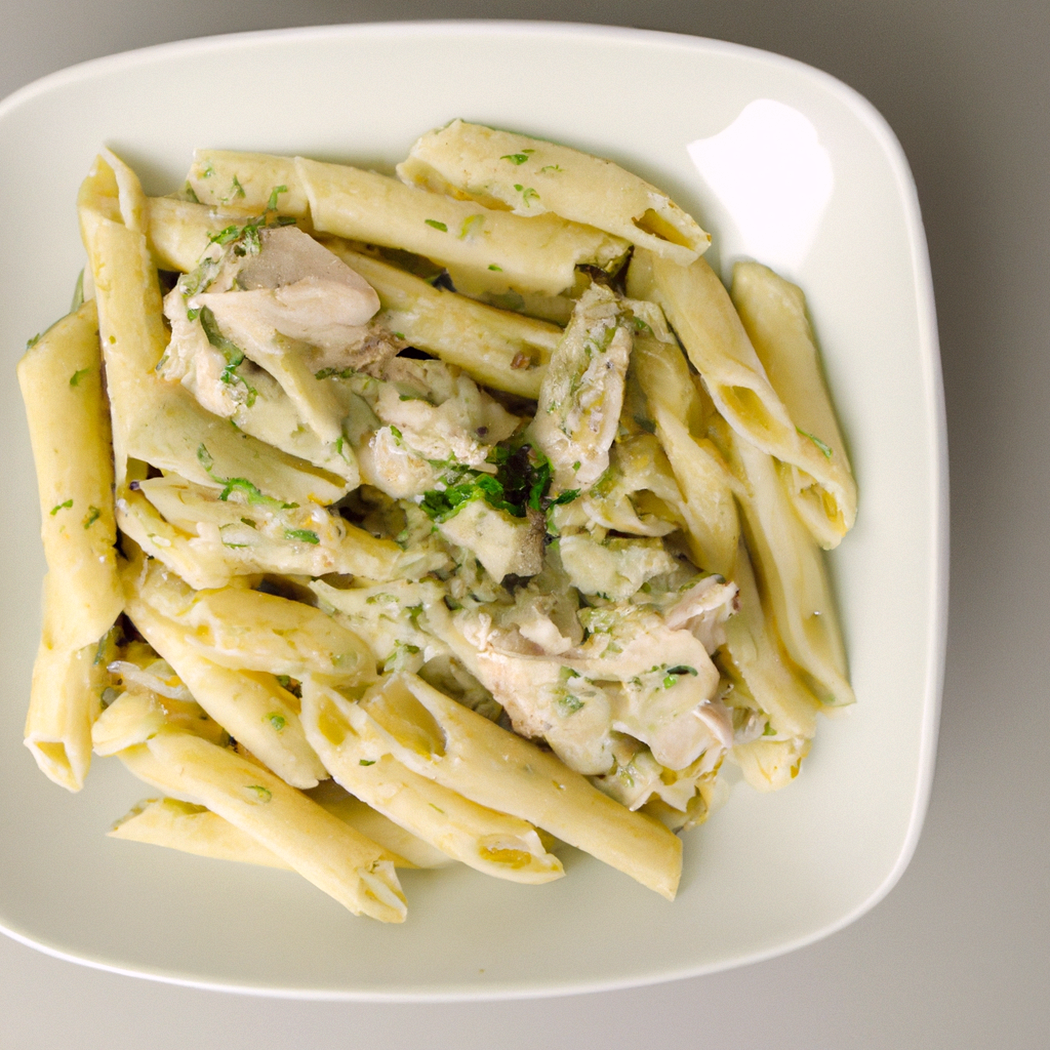 Pasta fredda con pollo e pesto