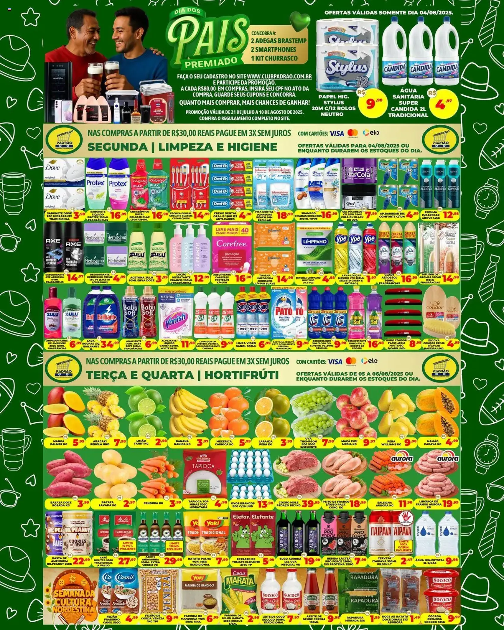 Supermercado Padrão - Ofertas da semana - folheto válido a partir de 04/08/2025 página 1 de 2