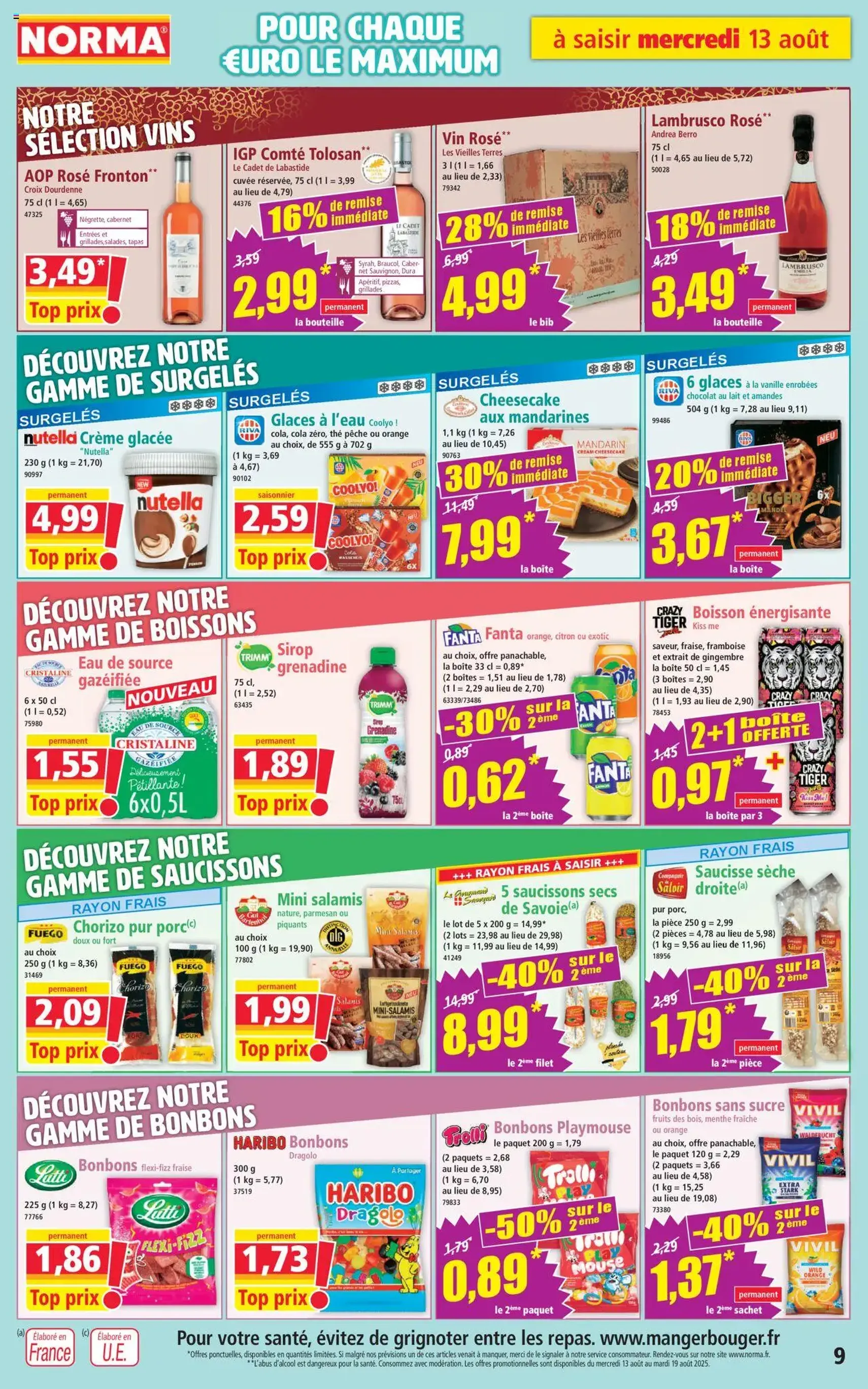 Norma catalogue - brochure valable à partir du 13/08/2025, page 9 sur 12