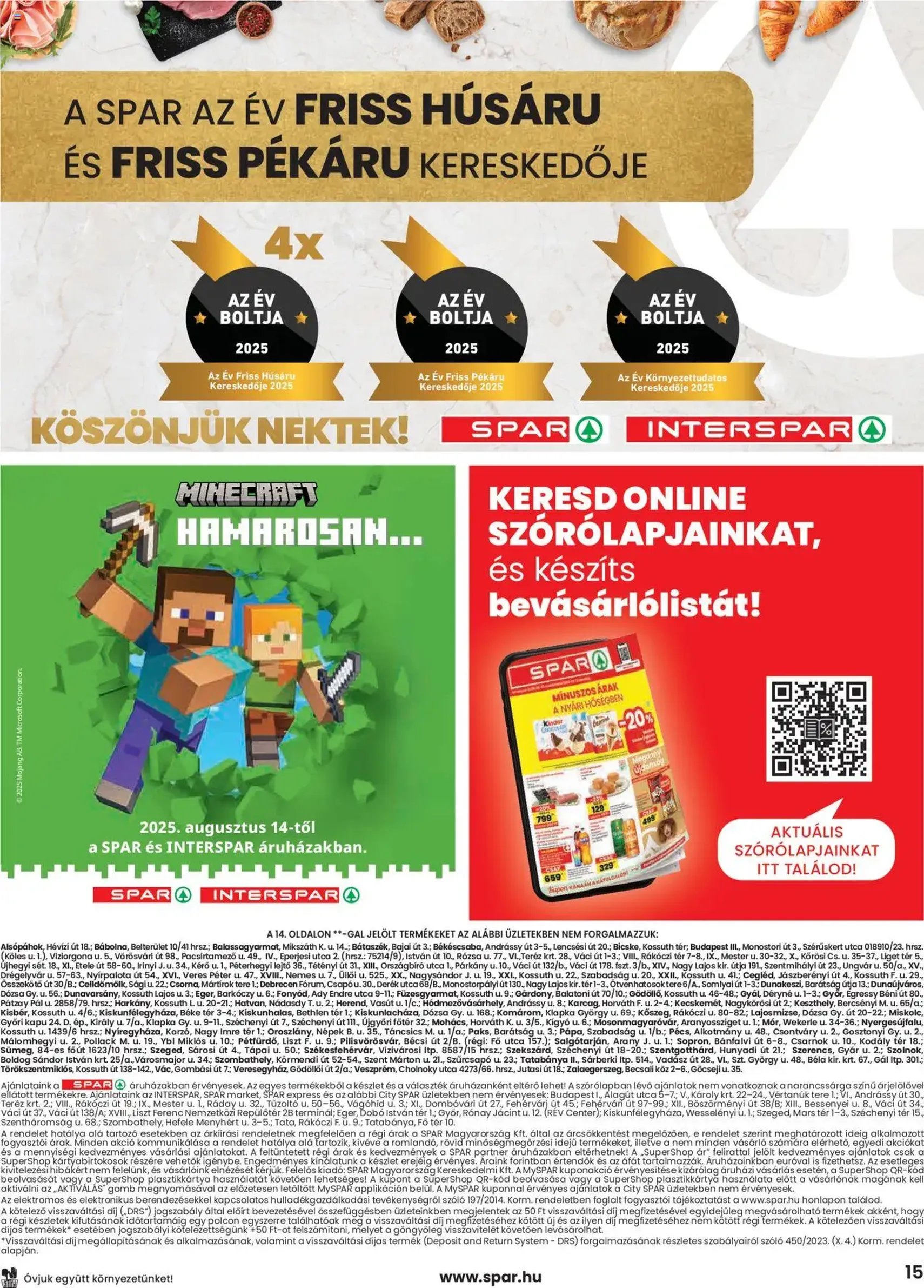 Spar Akciós újság - 2025.08.07. érvényes szórólap 15 oldal 16 oldalból Spar Akciós újság - 2025.08.07. érvényes szórólap 15 oldal 16 oldalból