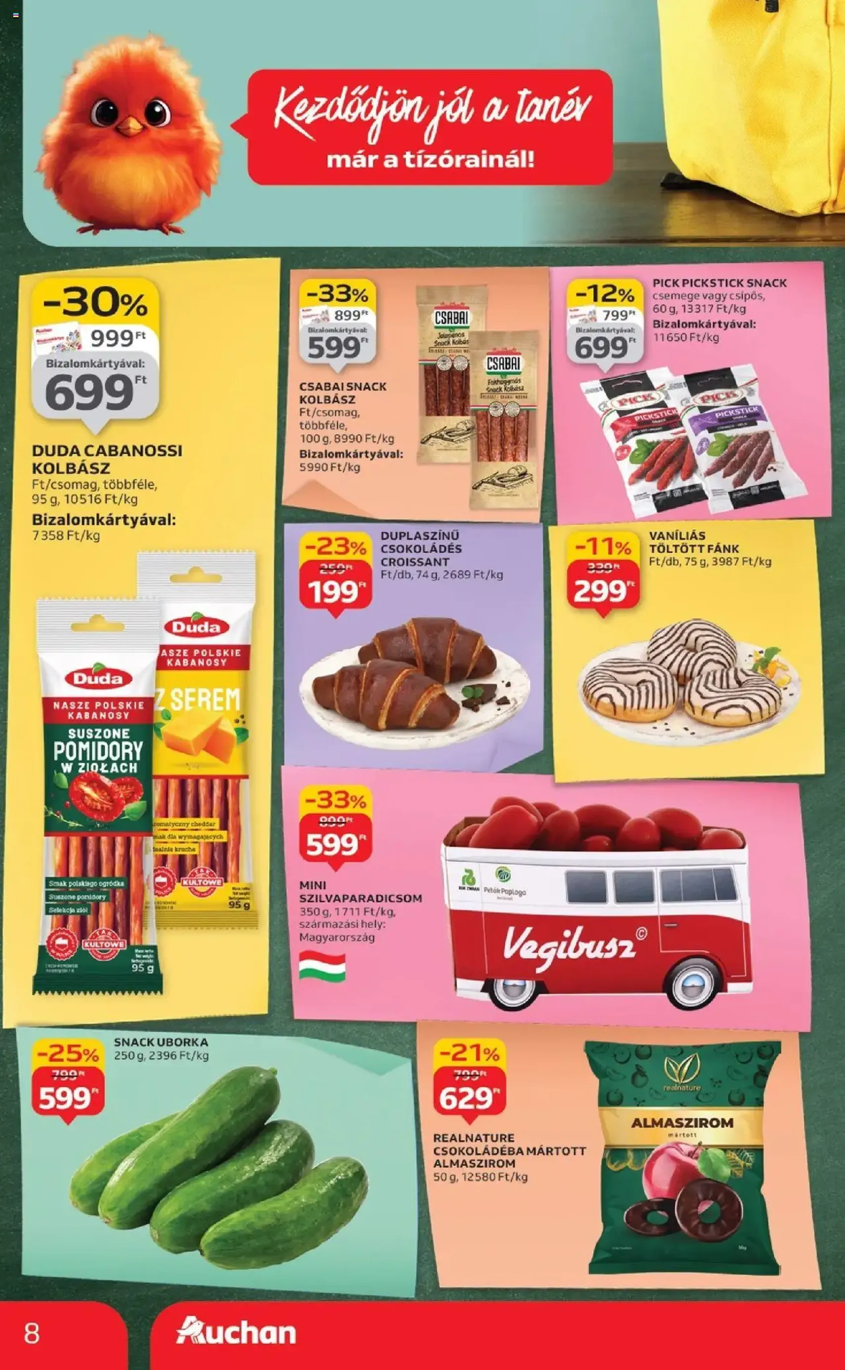 Auchan Akciós újság - 2025.09.04. érvényes szórólap 8 oldal 52 oldalból Auchan Akciós újság - 2025.09.04. érvényes szórólap 8 oldal 52 oldalból