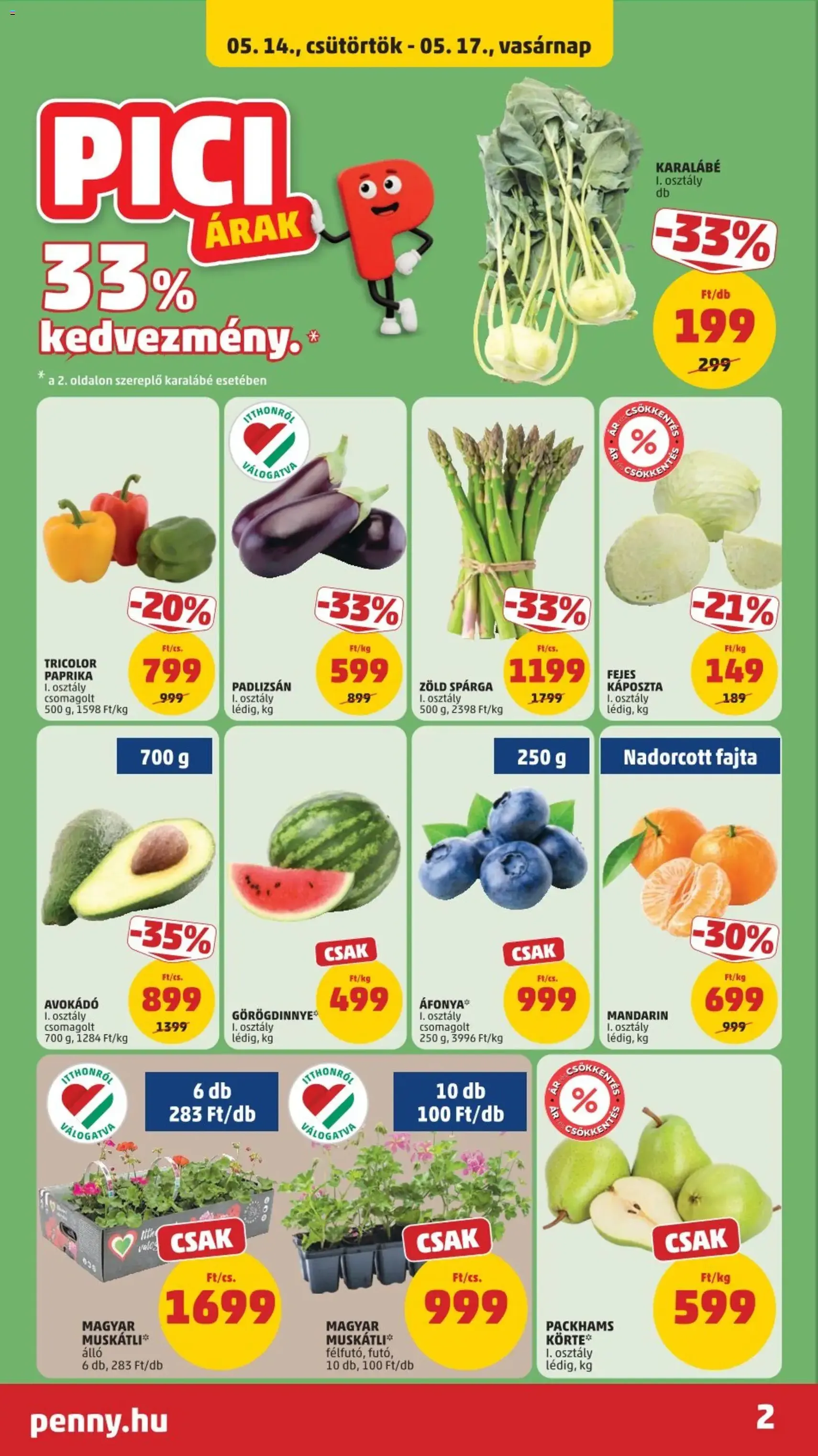 PENNY akciós újság - 2026.05.14. érvényes szórólap 2 oldal 39 oldalból