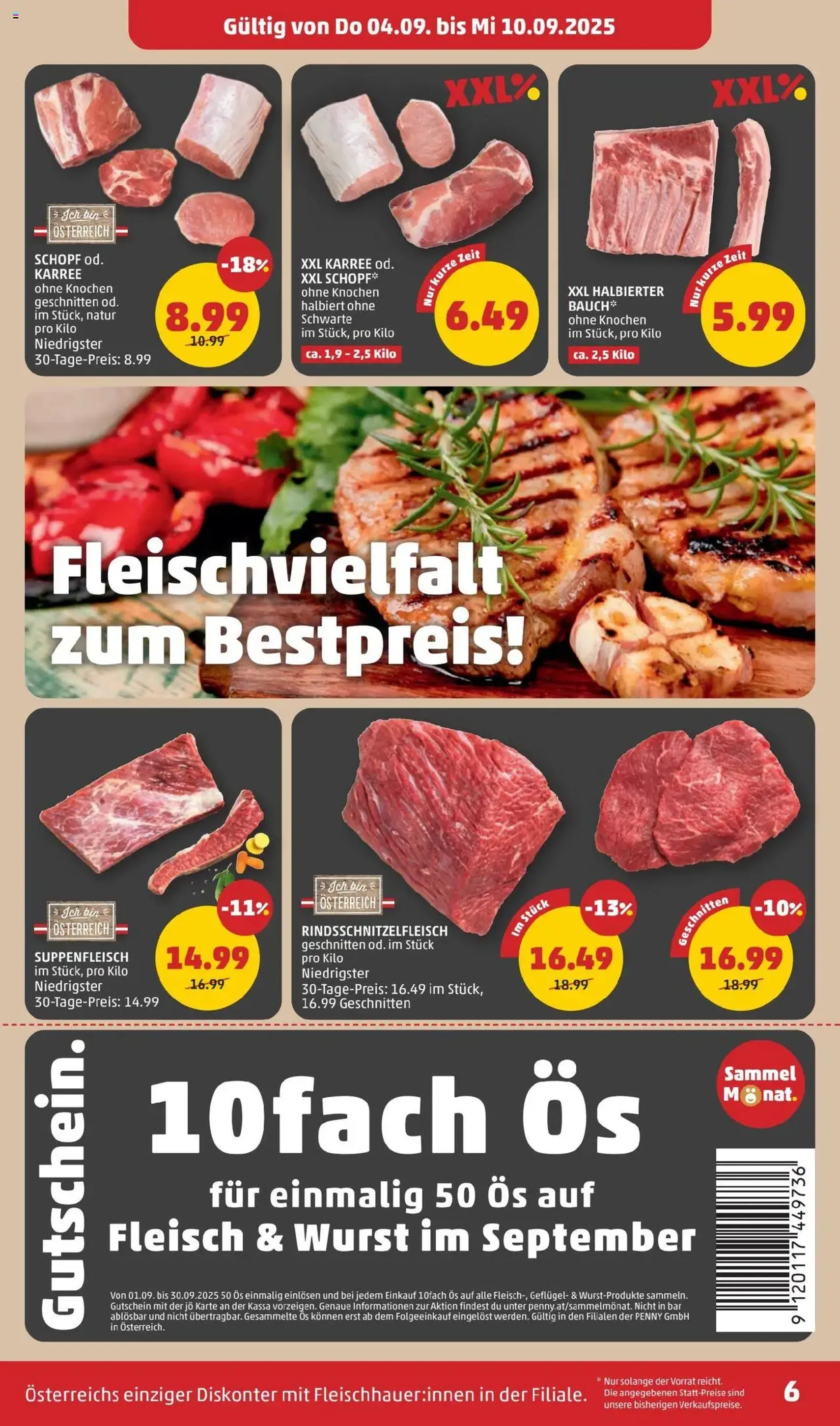 Penny Markt Flugblatt - Gültiger Prospekt ab 04.09.2025, Seite 6 von insgesamt 28 Penny Markt Flugblatt - Gültiger Prospekt ab 04.09.2025, Seite 6 von insgesamt 28