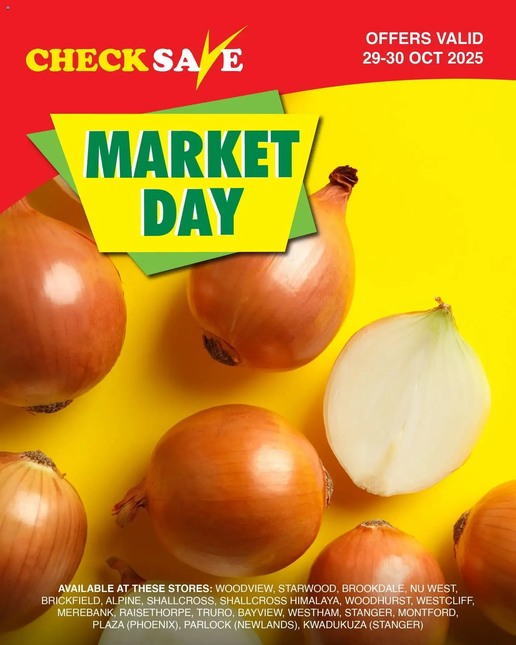 Check Save Market Day - valid flyer from 29/10/2025, page 1 of 2