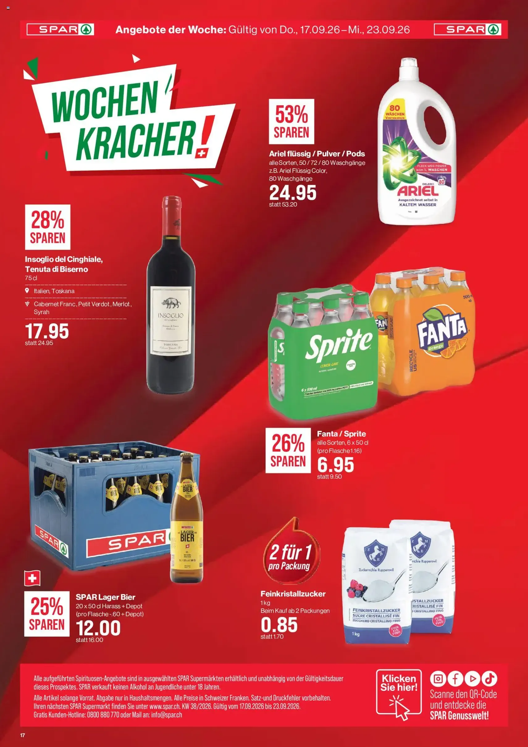 SPAR aktionen - Gültiger Prospekt ab 17.09.2026, Seite 17 von insgesamt 17