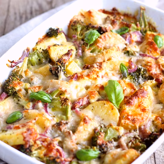 Anteprima ricetta Gratin salato di patate e verdure