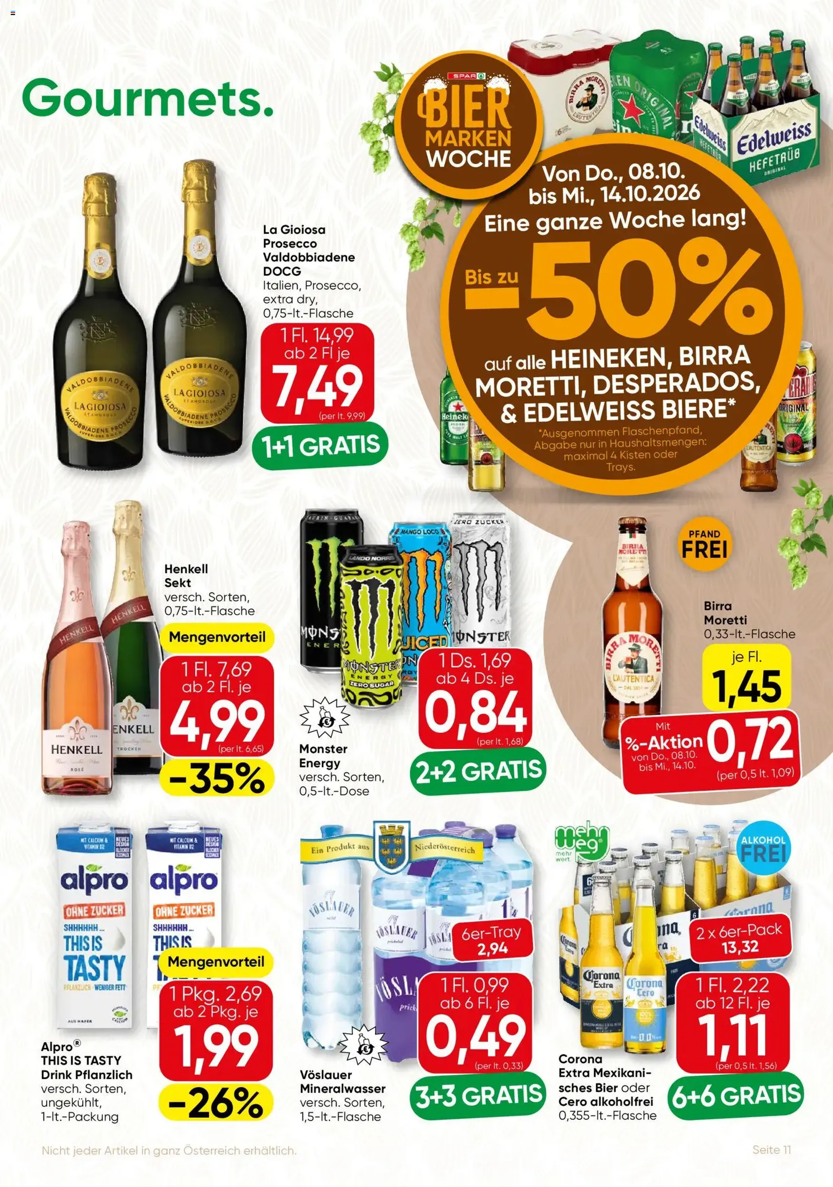 SPAR Gourmet Flugblatt - Gültiger Prospekt ab 08.10.2026, Seite 11 von insgesamt 12