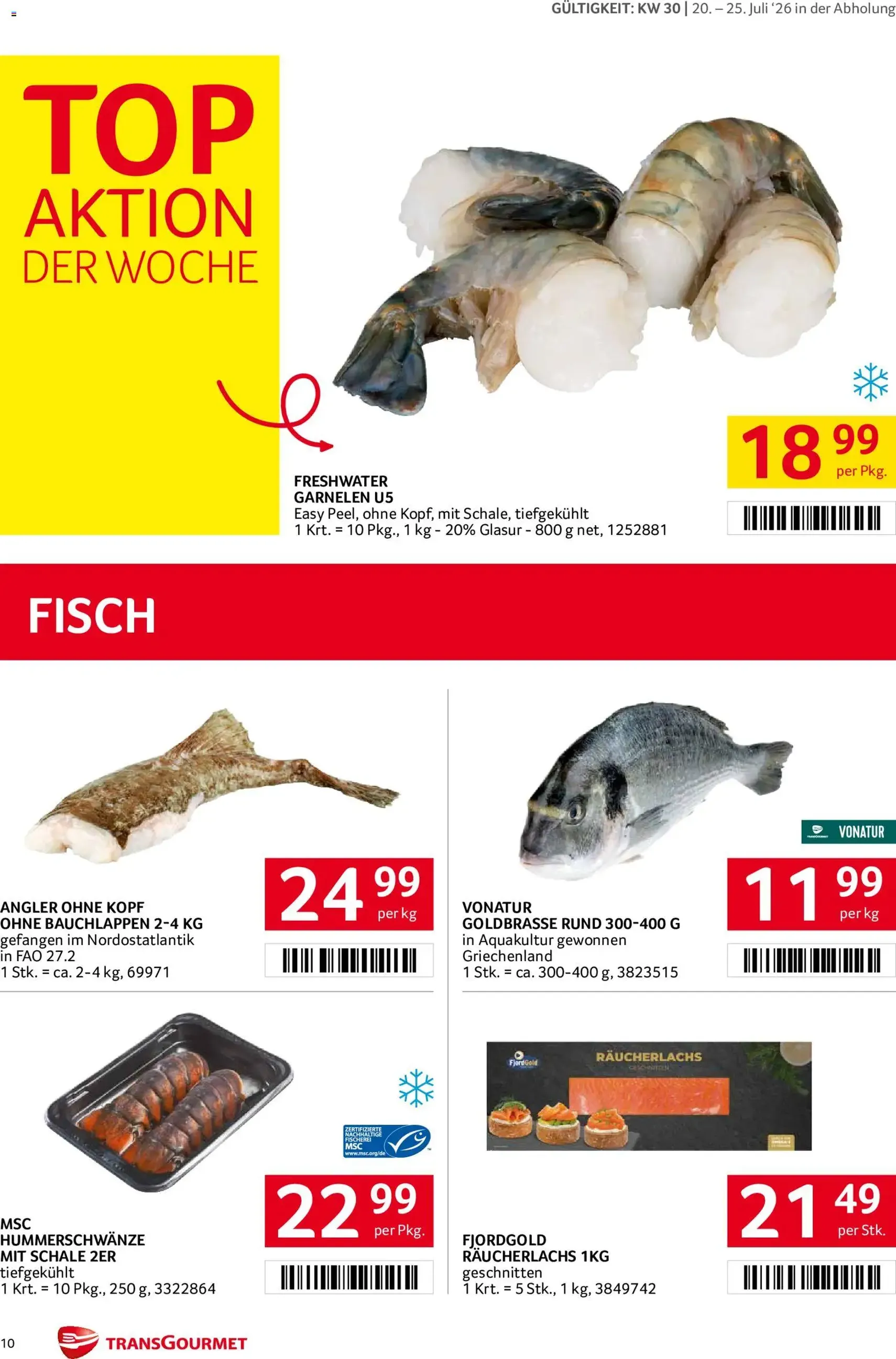 Transgourmet Flugblatt - Gültiger Prospekt ab 20.07.2026, Seite 10 von insgesamt 27