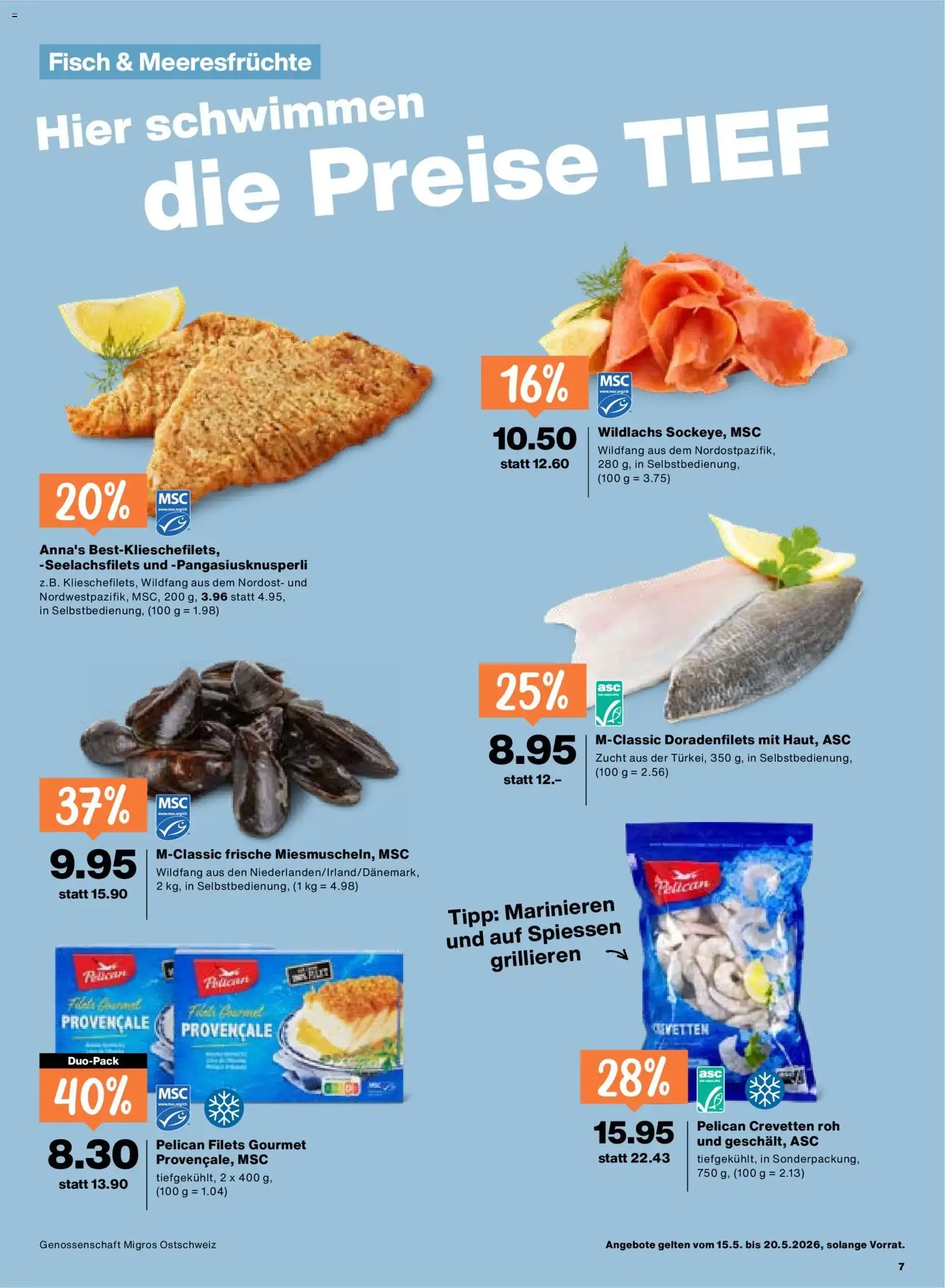 Migros aktionen - Gültiger Prospekt ab 15.05.2026, Seite 7 von insgesamt 24