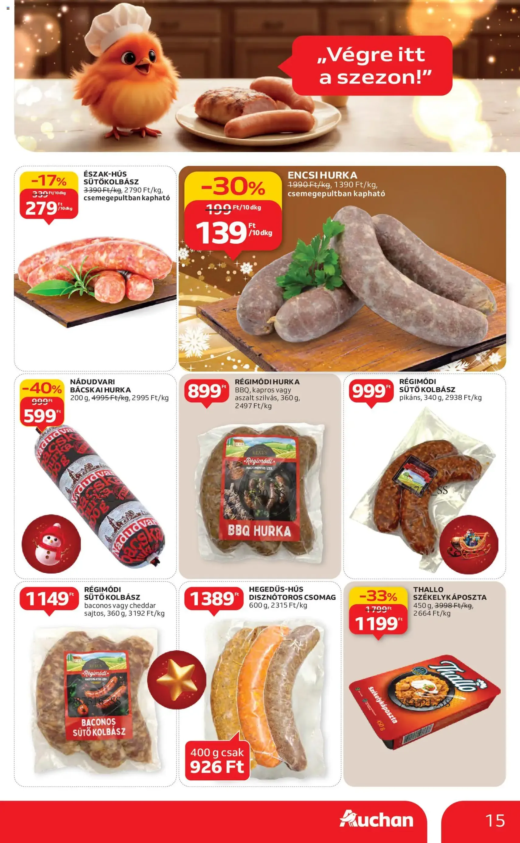 Auchan Akciós újság - 2025.12.11. érvényes szórólap 15 oldal 76 oldalból