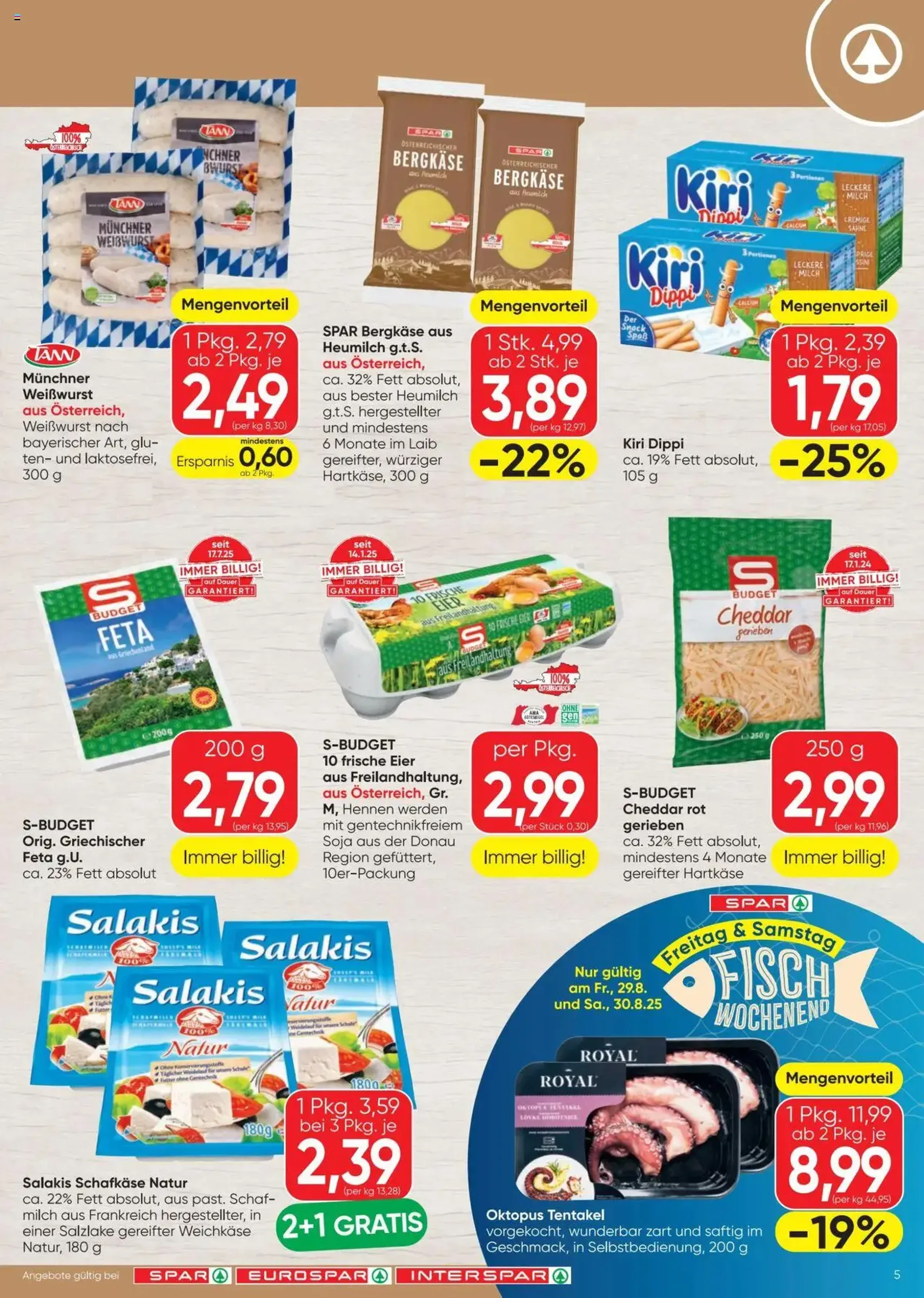 Spar Flugblatt - Gültiger Prospekt ab 04.09.2025, Seite 5 von insgesamt 16 Spar Flugblatt - Gültiger Prospekt ab 04.09.2025, Seite 5 von insgesamt 16