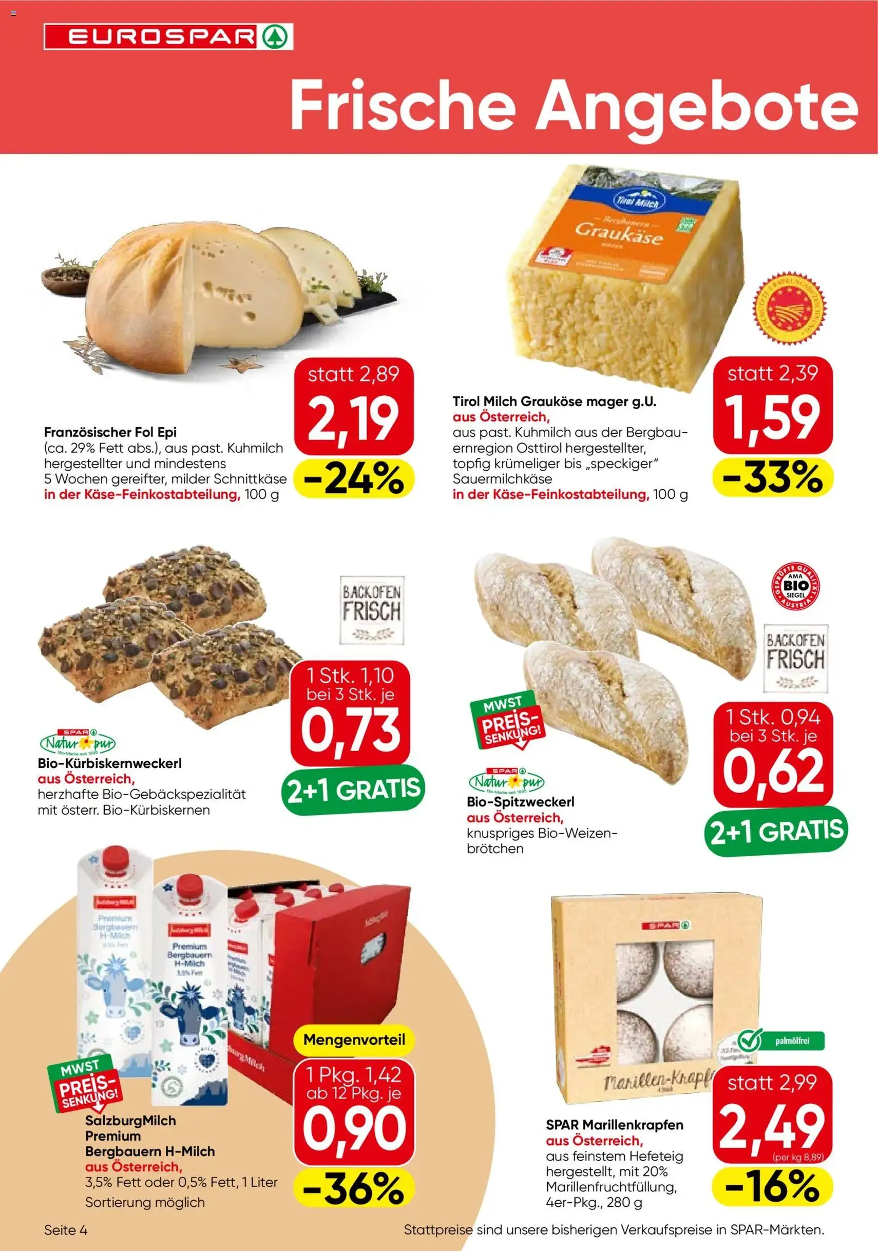 Eurospar Flugblatt - Gültiger Prospekt ab 24.09.2026, Seite 4 von insgesamt 16