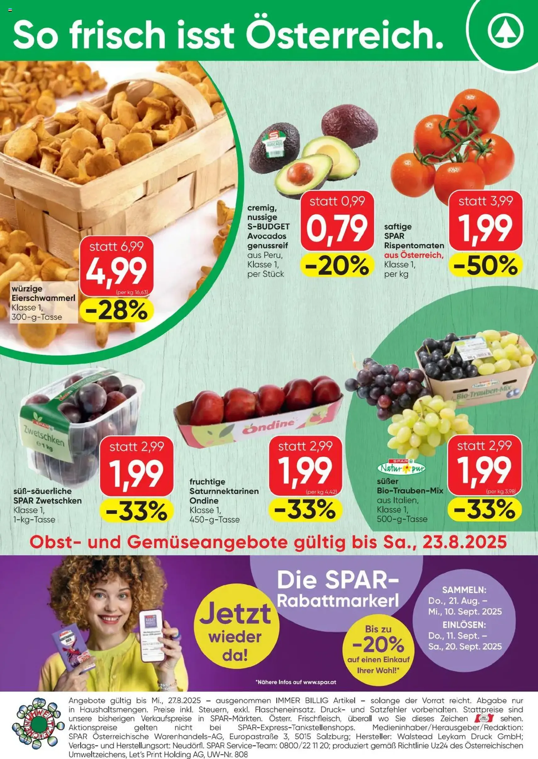 Spar Flugblatt - Gültiger Prospekt ab 21.08.2025, Seite 16 von insgesamt 16 Spar Flugblatt - Gültiger Prospekt ab 21.08.2025, Seite 16 von insgesamt 16