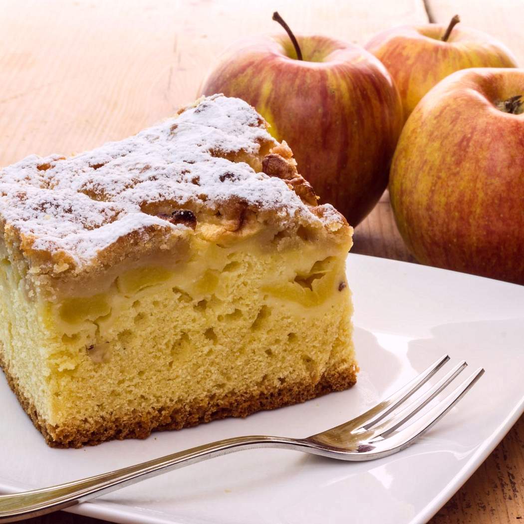 Appeltaart van yoghurtdeeg