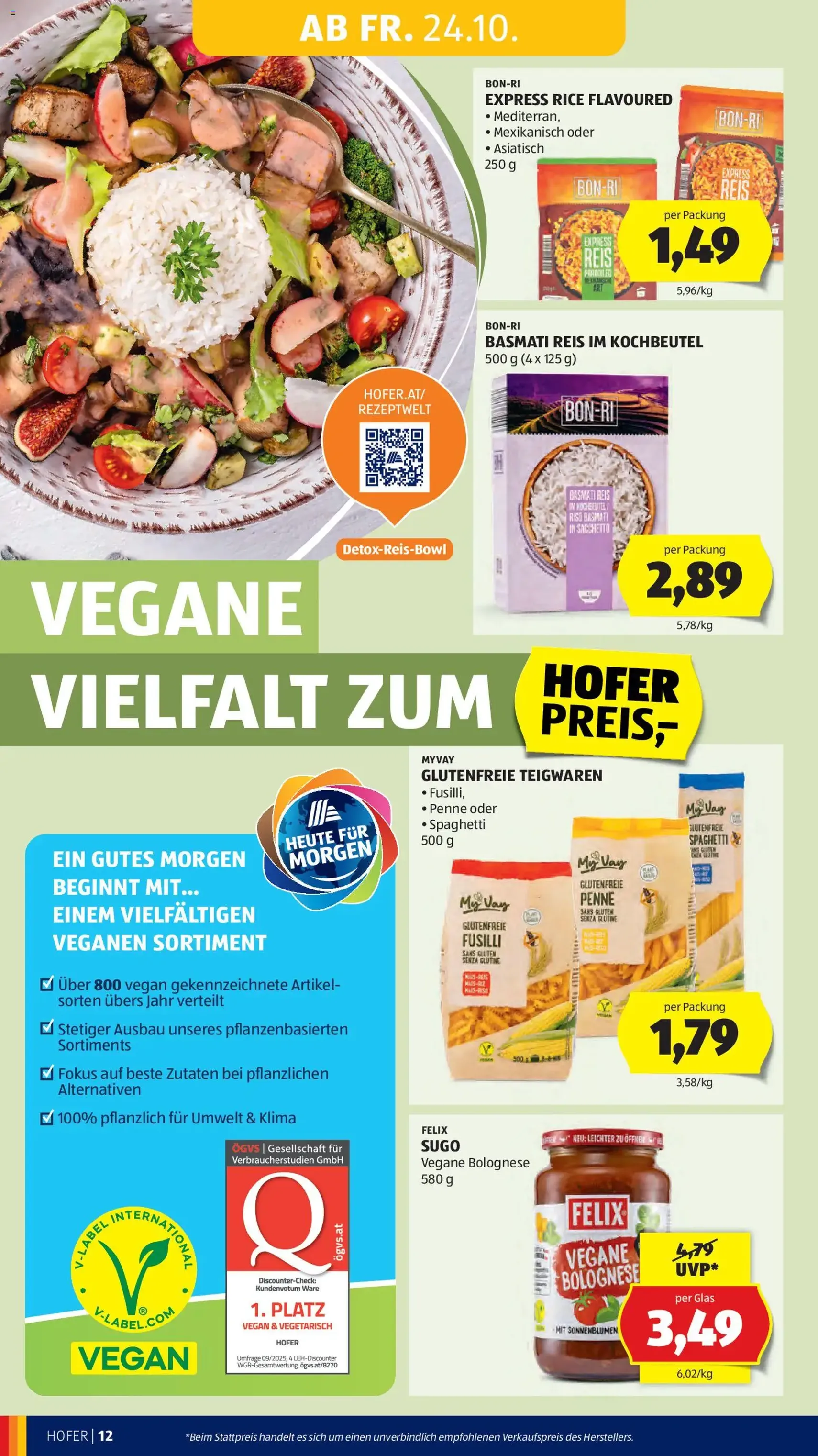 Hofer Flugblatt - Gültiger Prospekt ab 24.10.2025, Seite 14 von insgesamt 45 Hofer Flugblatt - Gültiger Prospekt ab 24.10.2025, Seite 14 von insgesamt 45