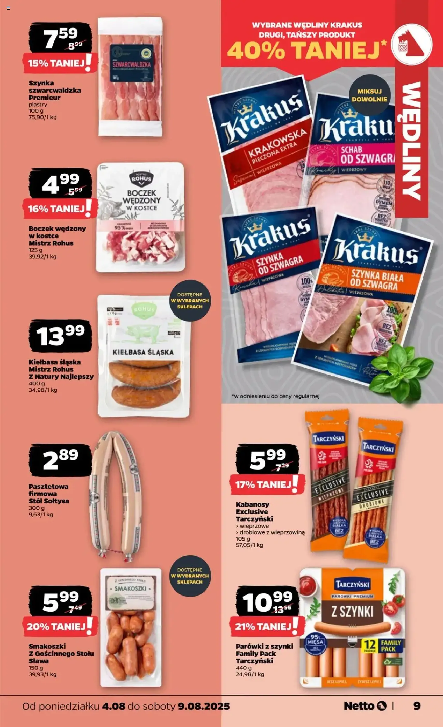 Netto gazetka - Spożywcza - ważny gazetka od 04.08.2025 strona 9 z 28 Netto gazetka - Spożywcza - ważny gazetka od 04.08.2025 strona 9 z 28