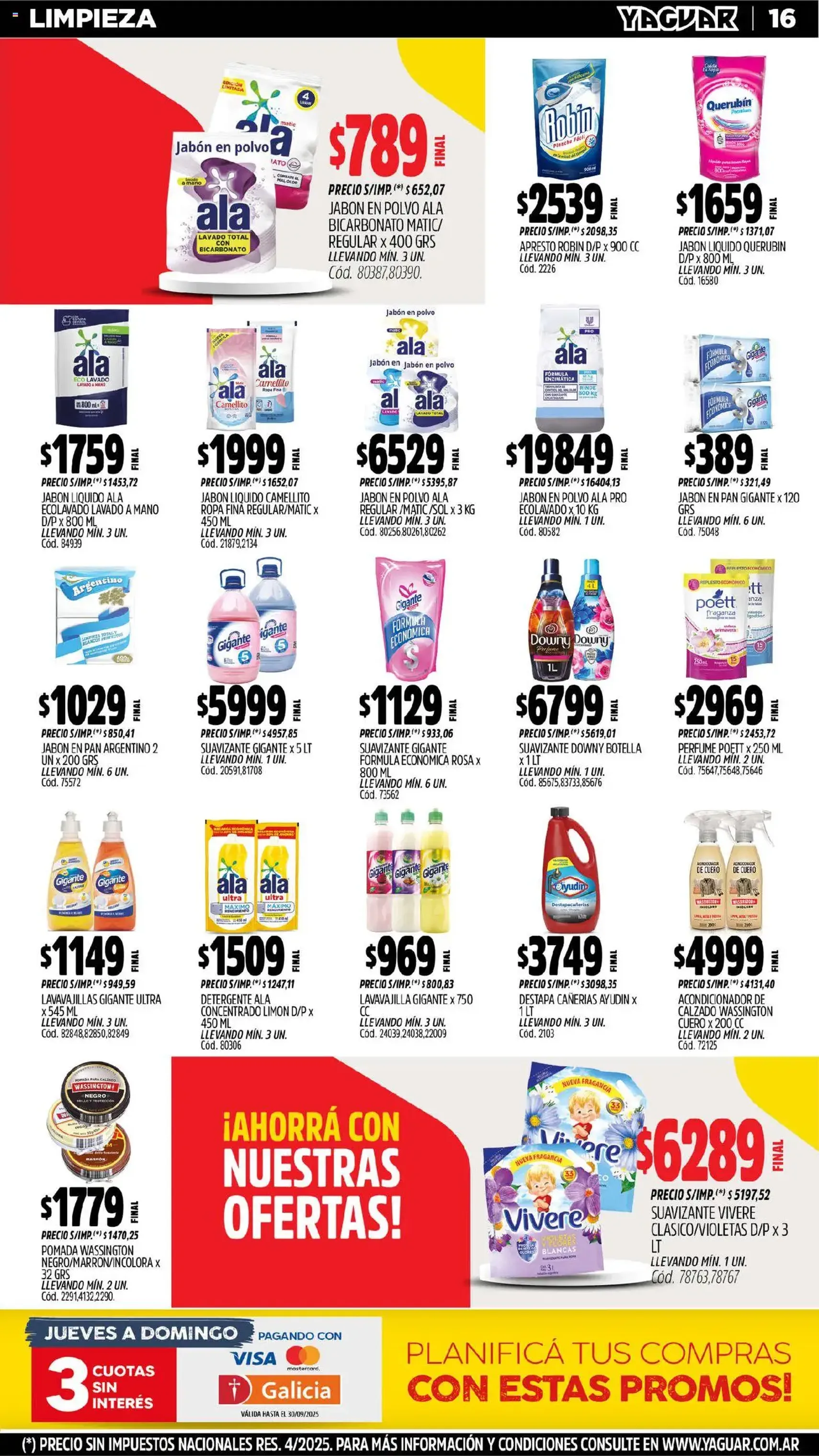 Yaguar catálogo - folleto válido desde 08/09/2025 página 18 de 35 Yaguar catálogo - folleto válido desde 08/09/2025 página 18 de 35
