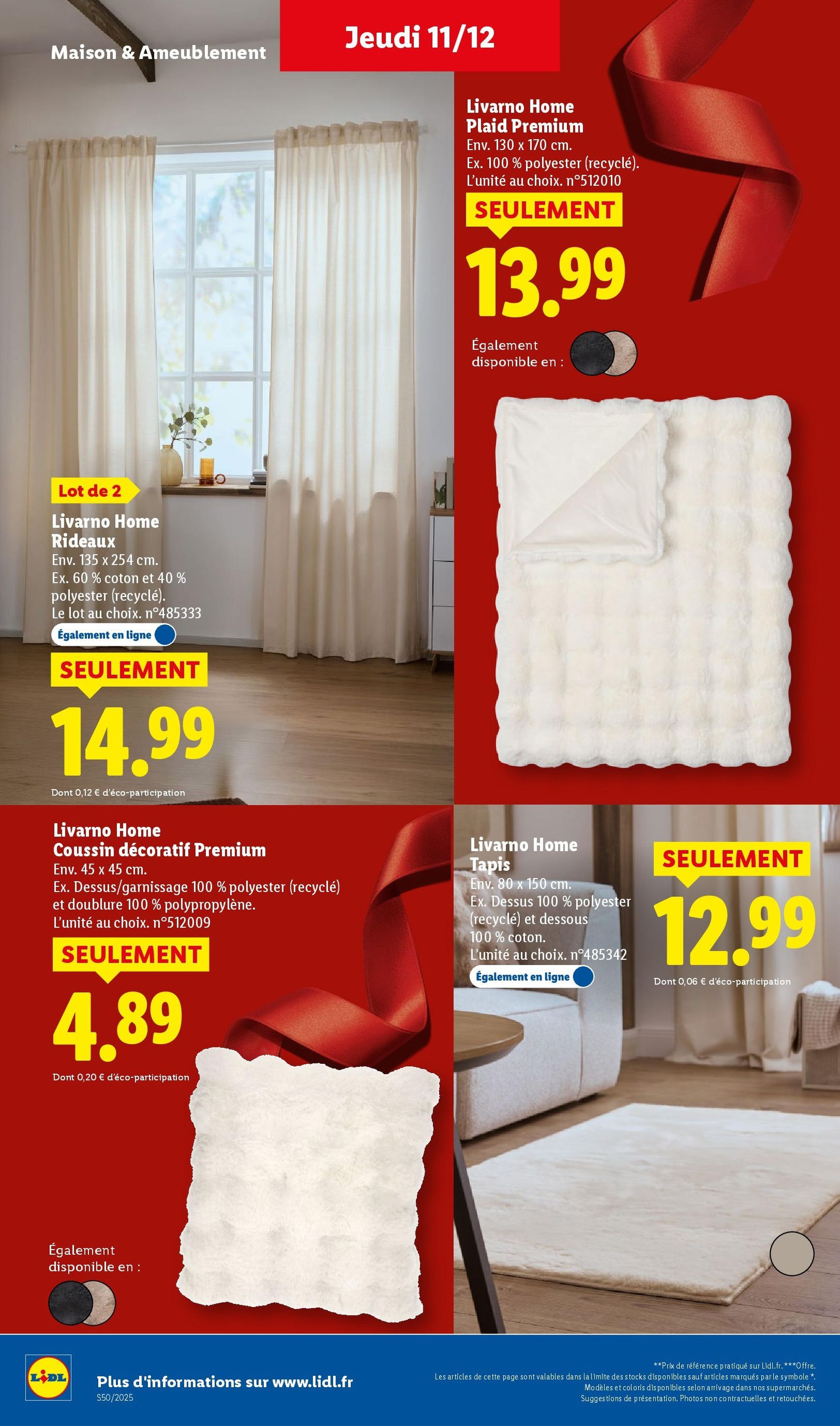 LIDL catalogue semaine 50 - brochure valable à partir du 11/12/2025, page 48 sur 88