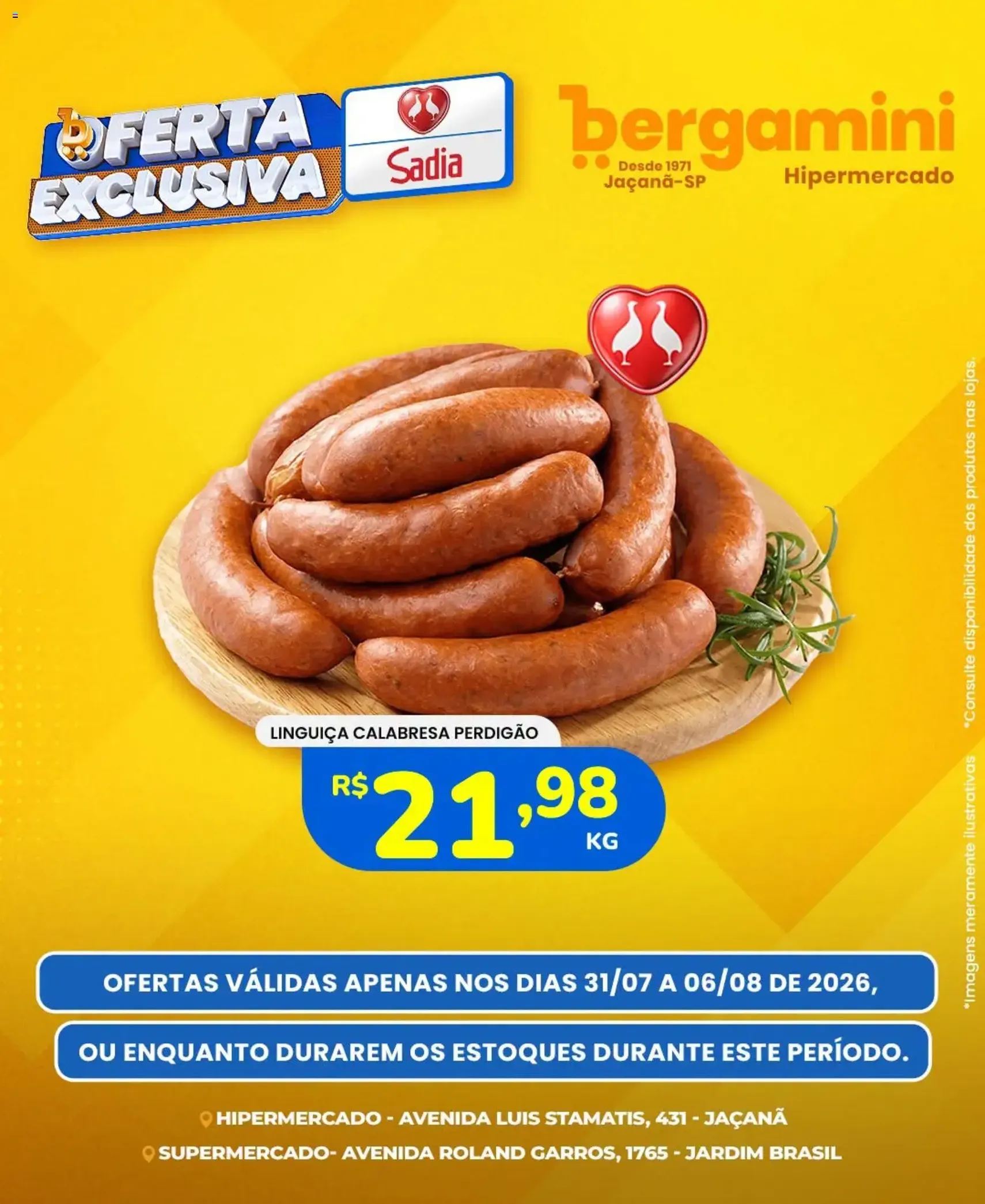 Supermercado Bergamini ofertas Sadia e a Perdigão - folheto válido a partir de 31/07/2026 página 5 de 6