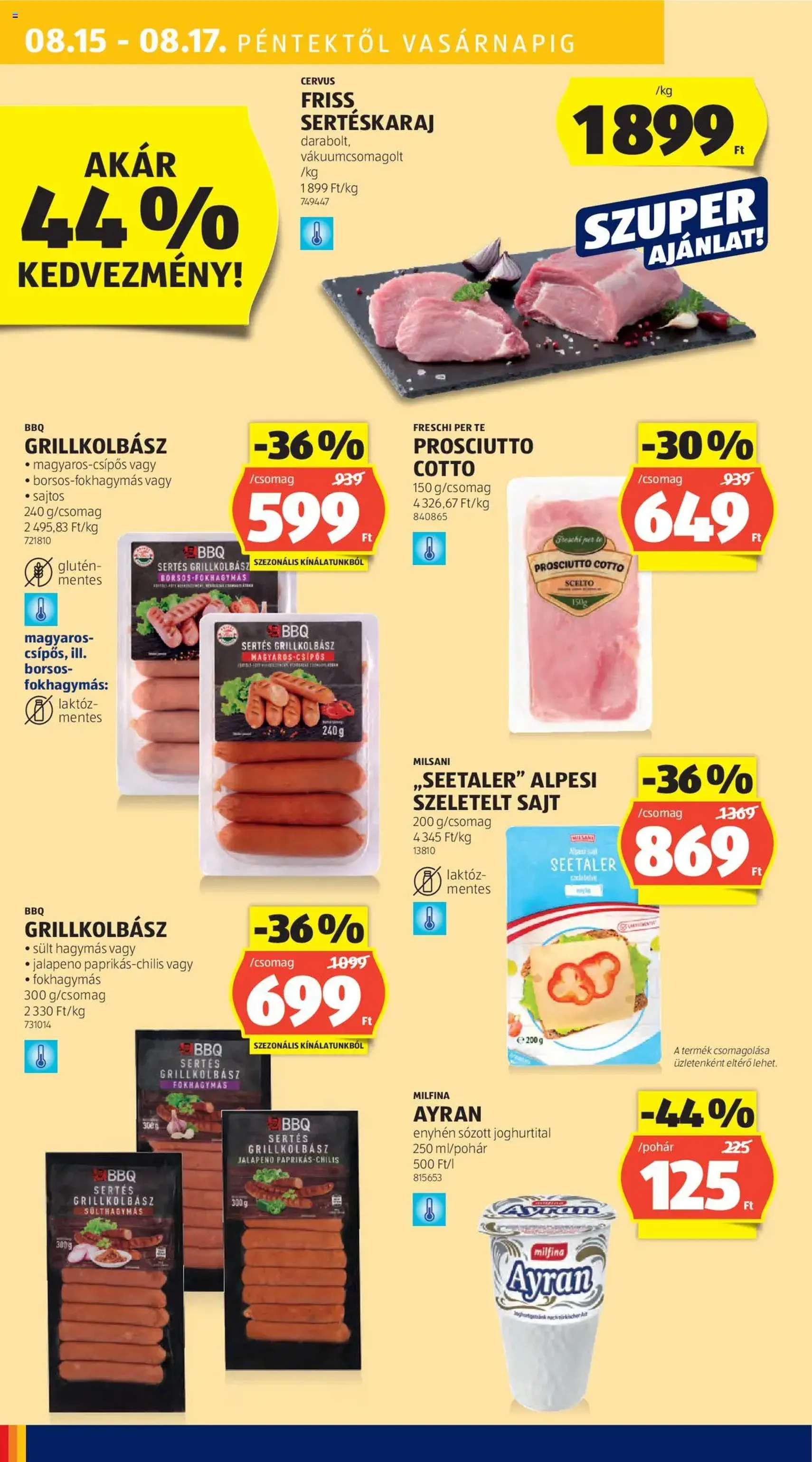Aldi Akciós újság - 2025.08.14. érvényes szórólap 50 oldal 52 oldalból Aldi Akciós újság - 2025.08.14. érvényes szórólap 50 oldal 52 oldalból