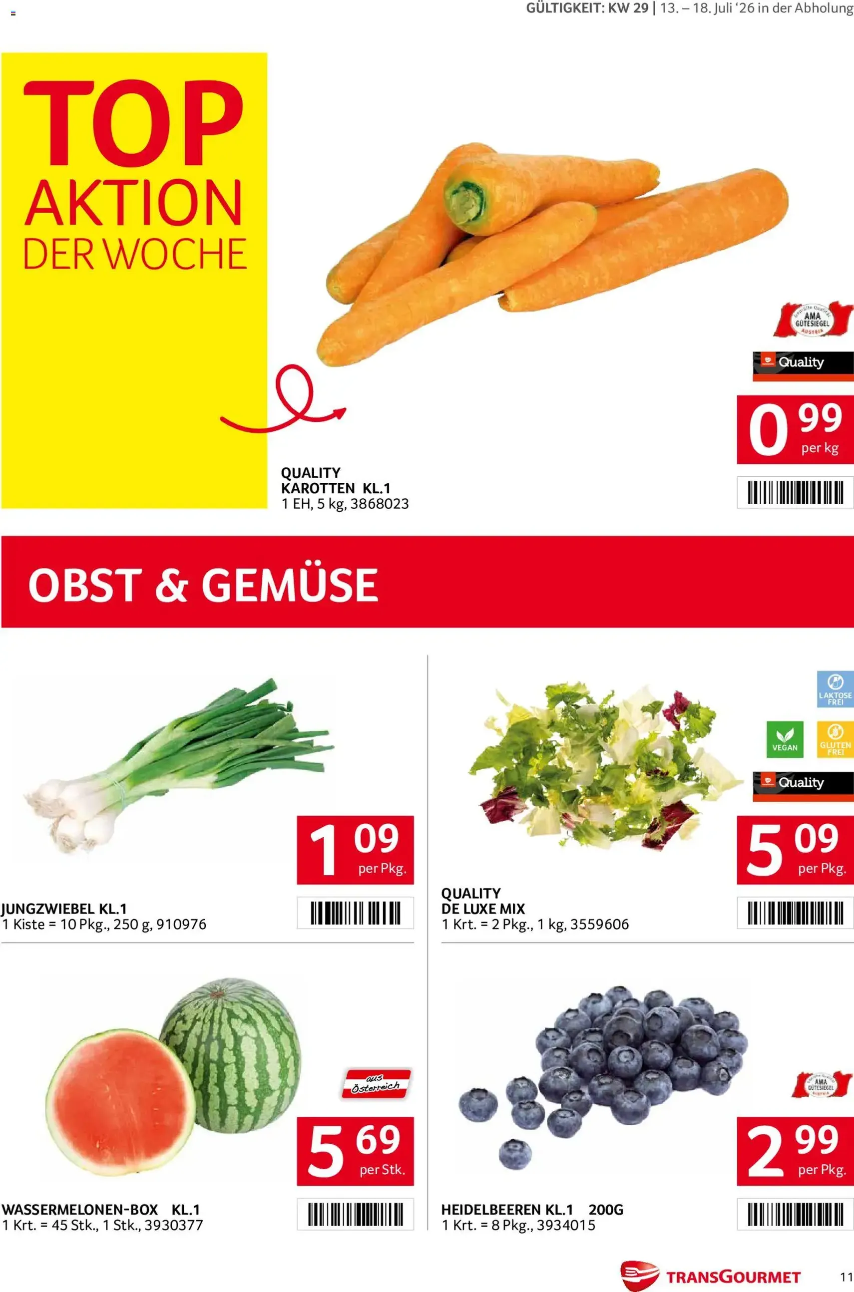 Transgourmet Flugblatt - Gültiger Prospekt ab 13.07.2026, Seite 11 von insgesamt 44