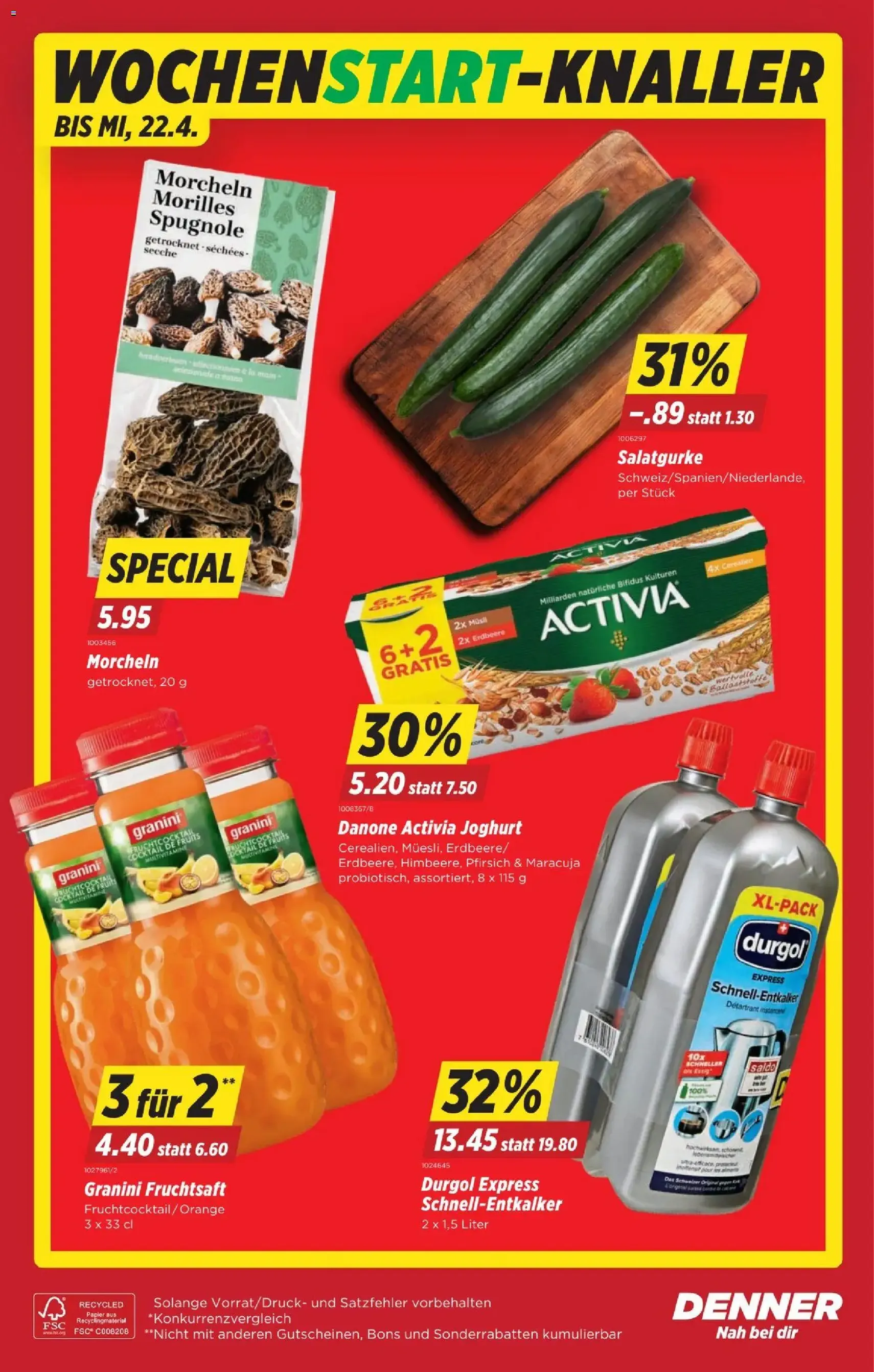 Denner aktionen - Gültiger Prospekt ab 16.04.2026, Seite 22 von insgesamt 22