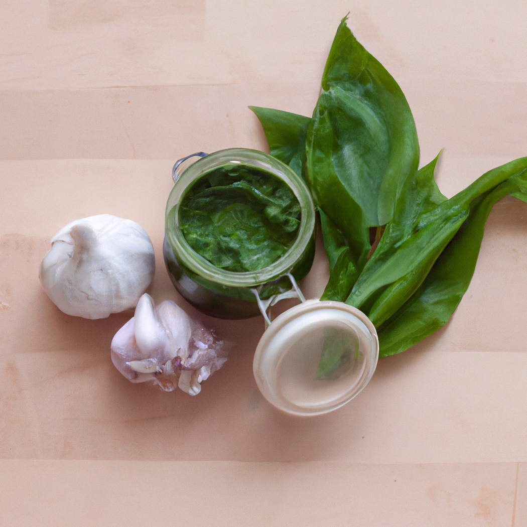Pesto z czosnku niedźwiedziego do słoików