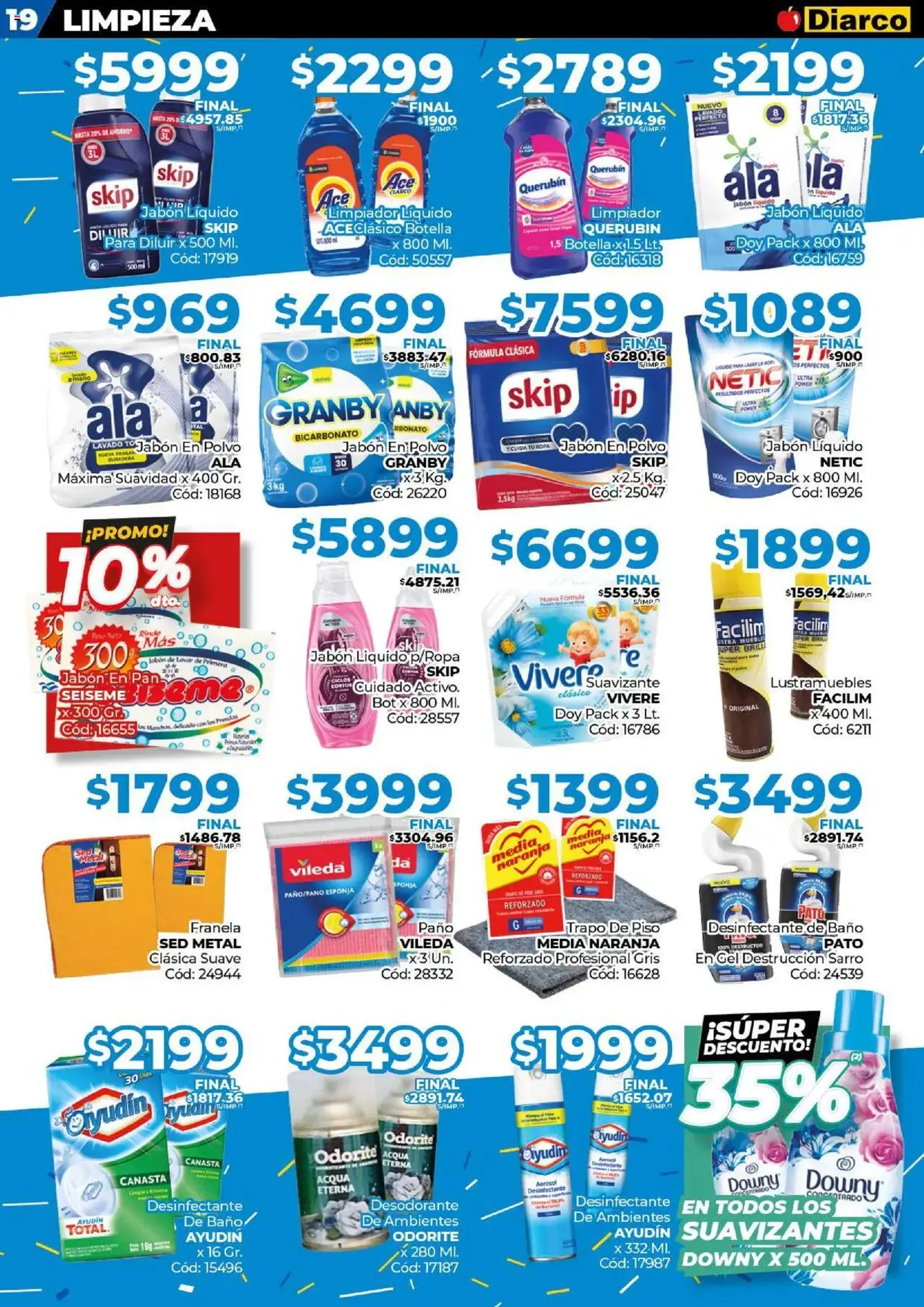 Diarco ofertas - folleto válido desde 11/08/2025 página 19 de 23 Diarco ofertas - folleto válido desde 11/08/2025 página 19 de 23