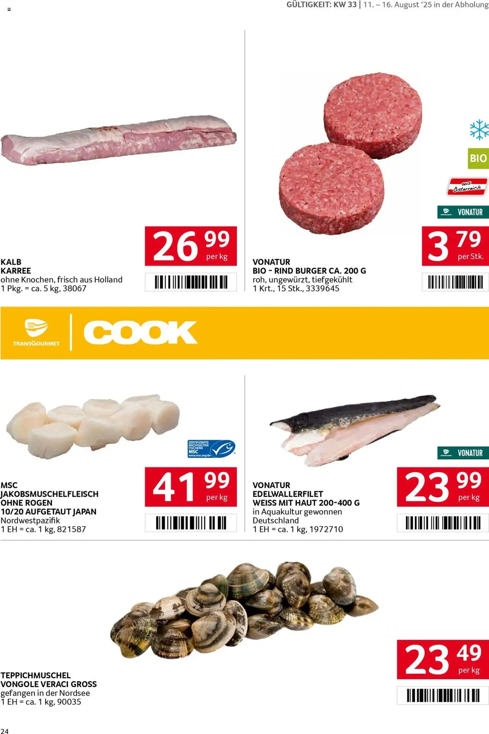 Transgourmet Flugblatt - Gültiger Prospekt ab 10.08.2025, Seite 24 von insgesamt 32 Transgourmet Flugblatt - Gültiger Prospekt ab 10.08.2025, Seite 24 von insgesamt 32
