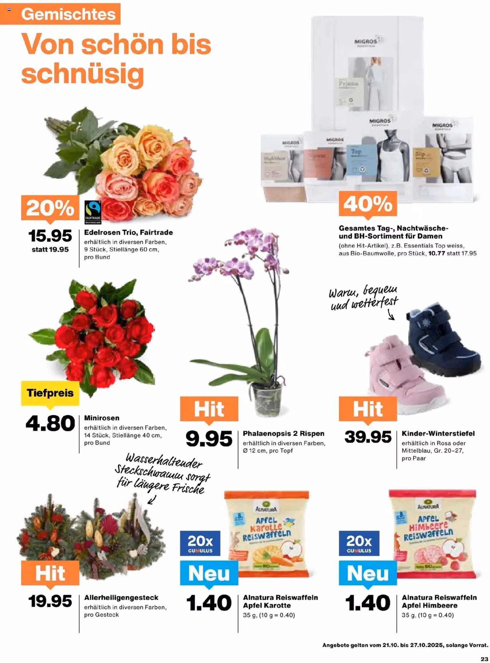 Migros Aktionen - Gültiger Prospekt ab 21.10.2025, Seite 23 von insgesamt 24 Migros Aktionen - Gültiger Prospekt ab 21.10.2025, Seite 23 von insgesamt 24