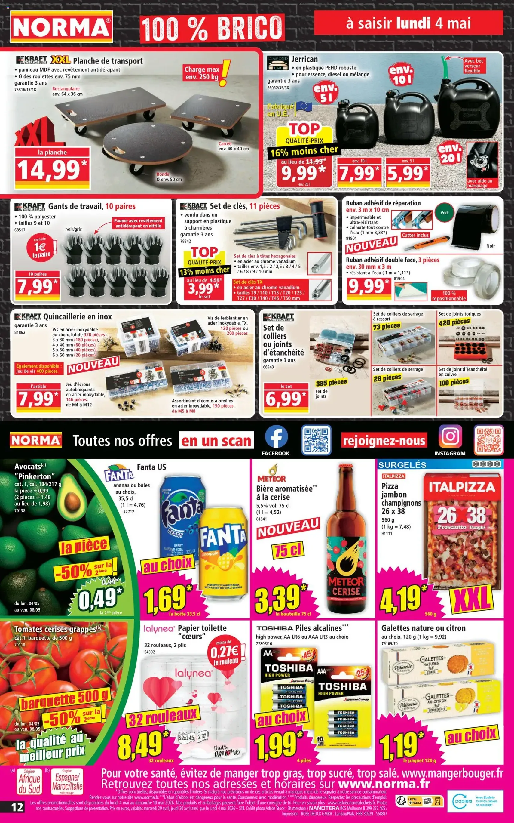 Norma catalogue - brochure valable à partir du 29/04/2026, page 12 sur 14