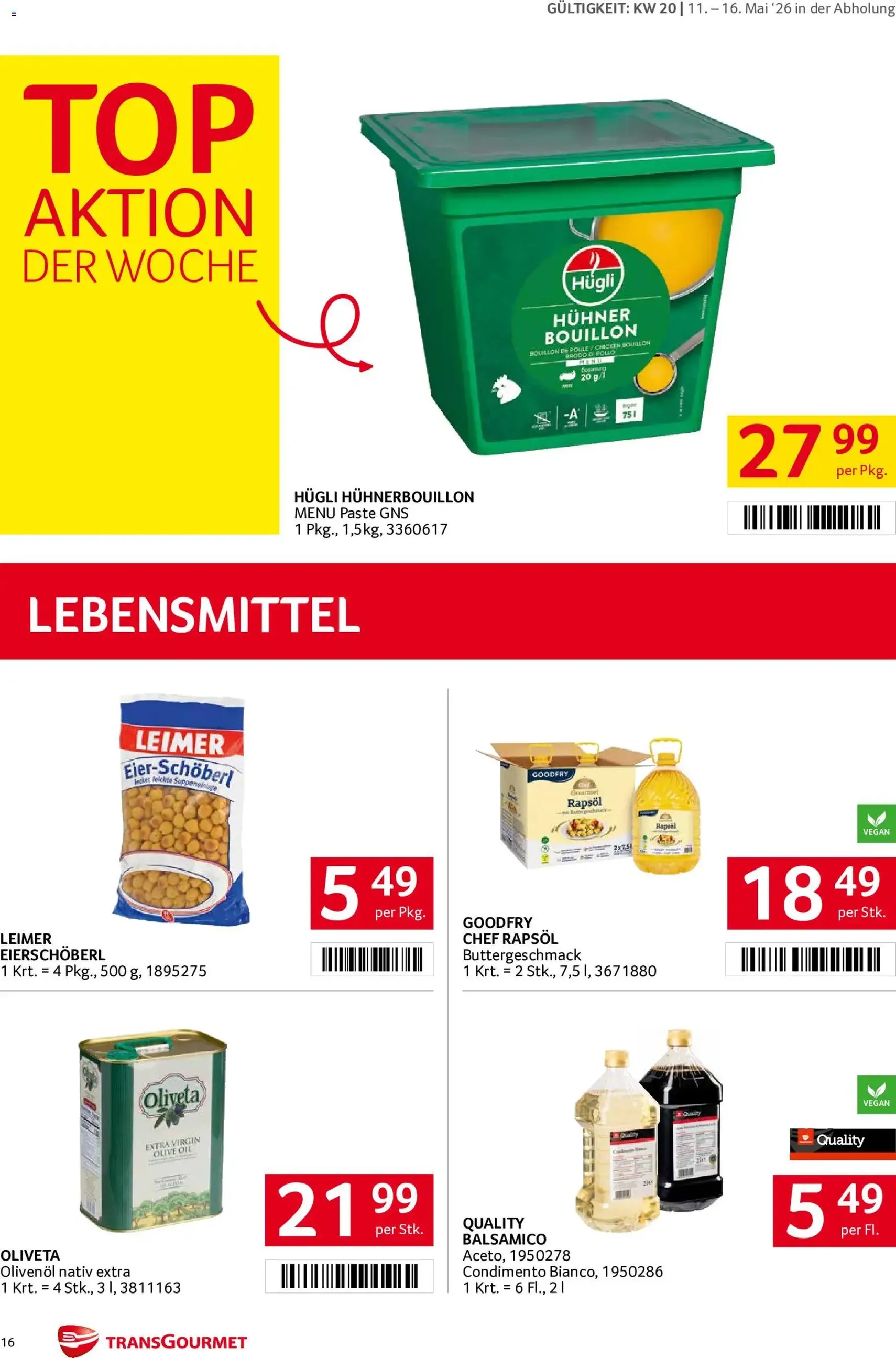 Transgourmet Flugblatt - Gültiger Prospekt ab 11.05.2026, Seite 16 von insgesamt 40