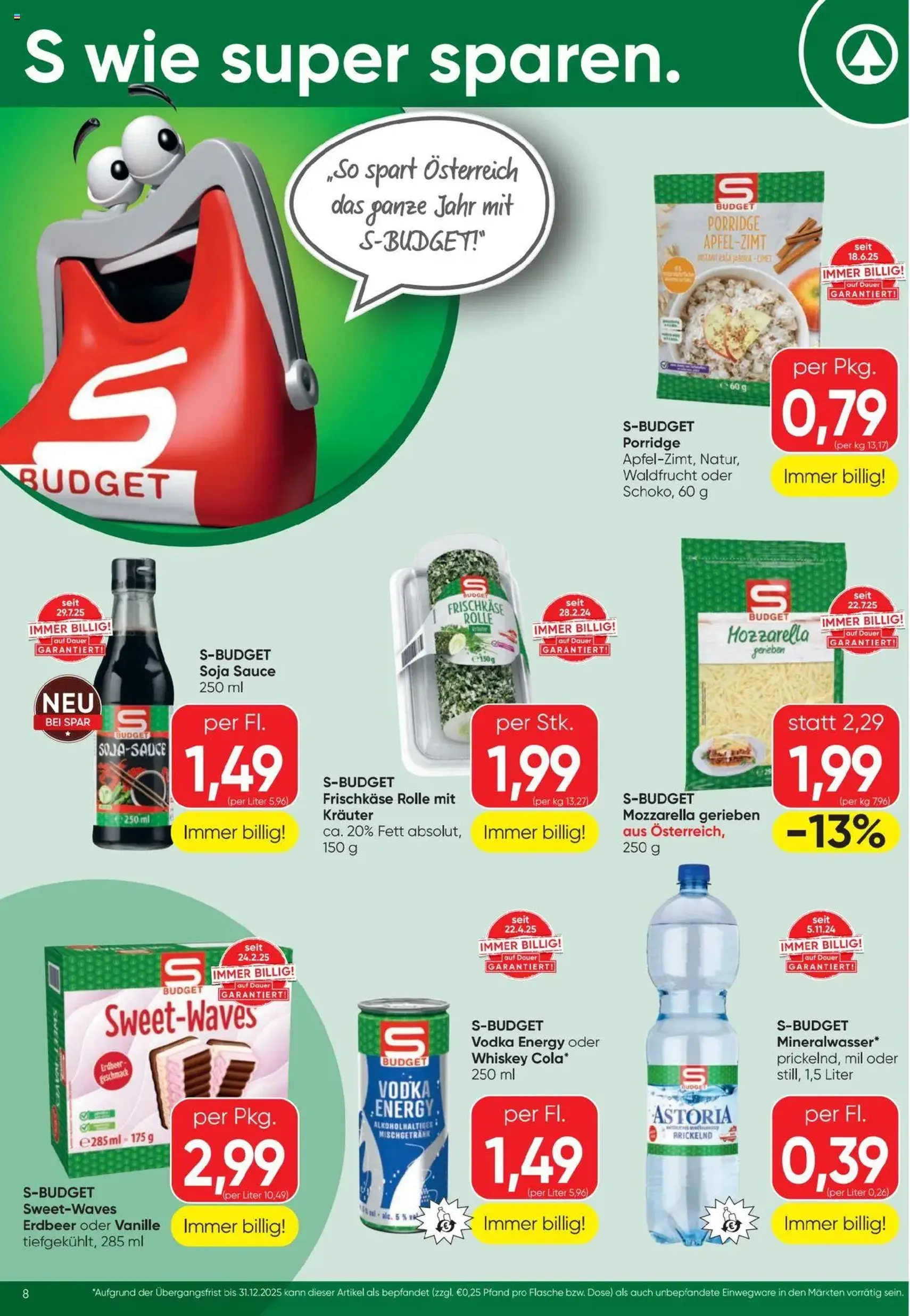 Spar Flugblatt - Gültiger Prospekt ab 21.08.2025, Seite 8 von insgesamt 16 Spar Flugblatt - Gültiger Prospekt ab 21.08.2025, Seite 8 von insgesamt 16