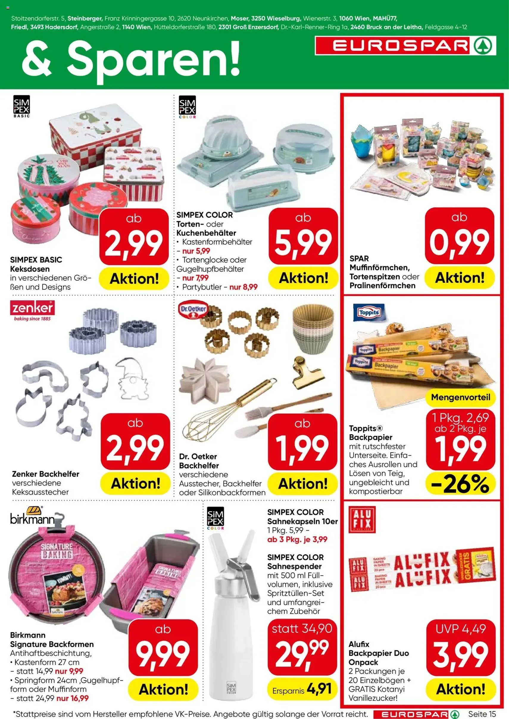 Eurospar Flugblatt - Gültiger Prospekt ab 08.10.2026, Seite 15 von insgesamt 16